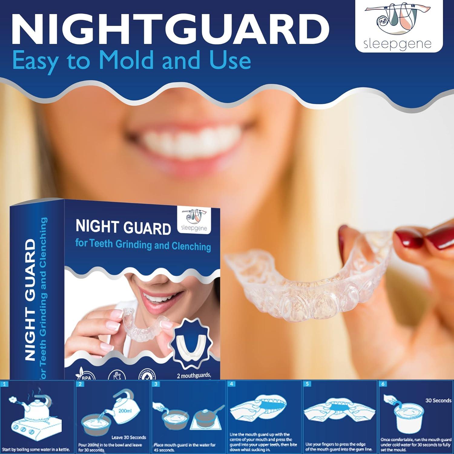 Sleepgene Dental Night Guard Mouth Guard to Help Relieve Teeth Grinding Clenching Gnashing