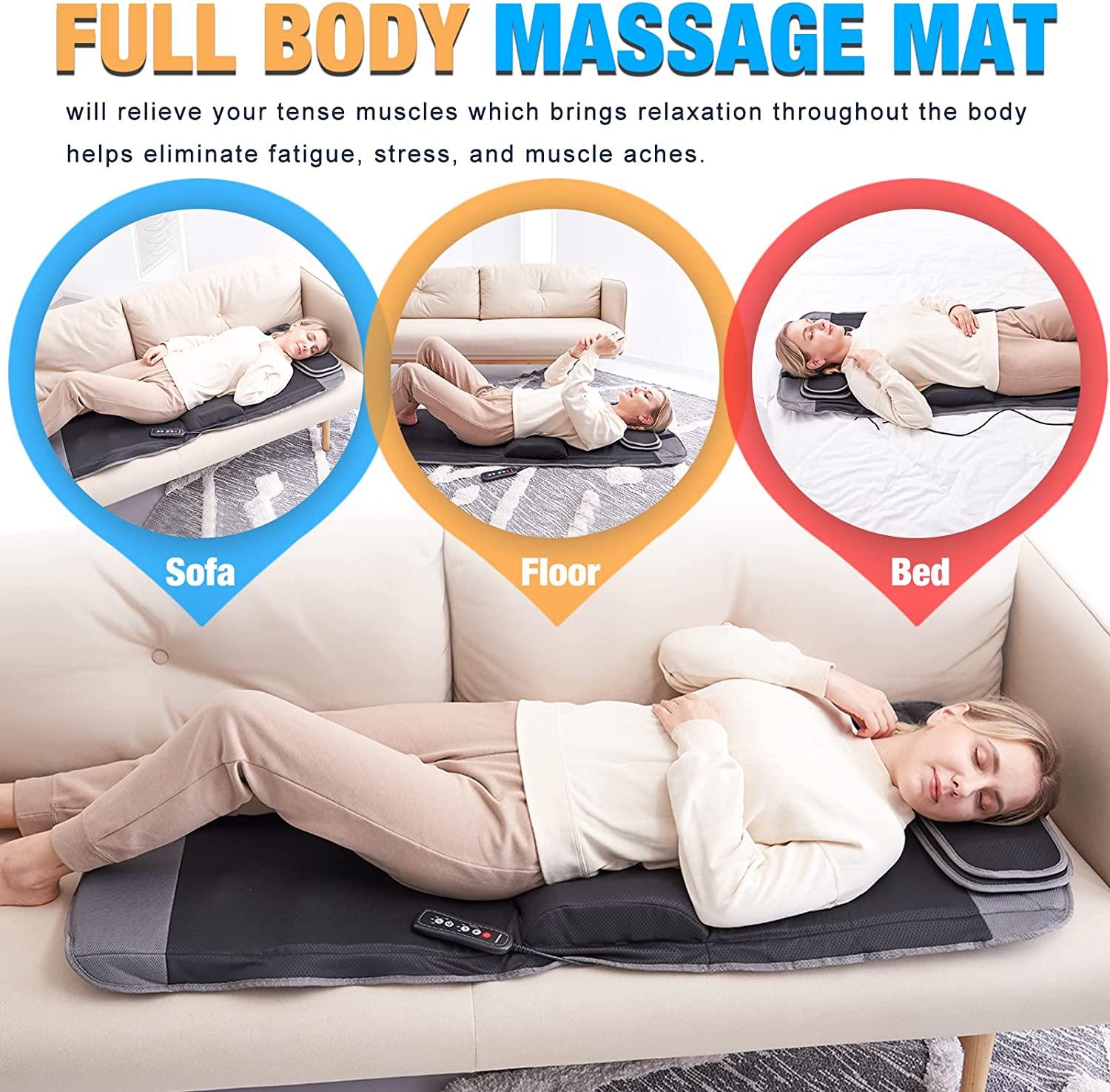 Comrelax Massage Mat with Vibration and Twist Massage,Adjustable Pillow ...
