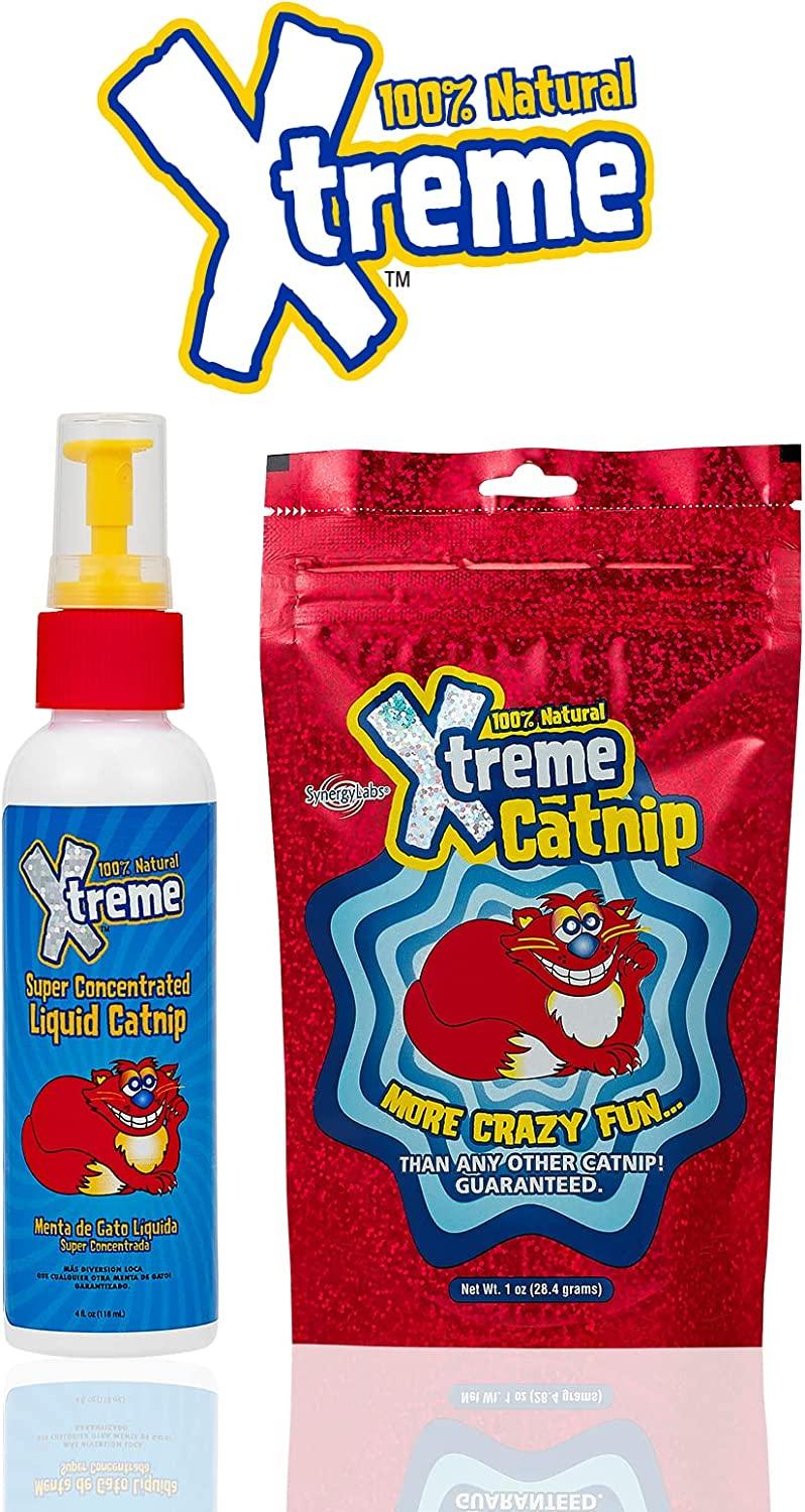 Xtreme Catnip Spray, 4 oz. 100% Natural, Organically Grown, Super  Concentrated Liquid Catnip No Mess or Clean-Up Spray on Toys, Scratching  Posts, Food and More