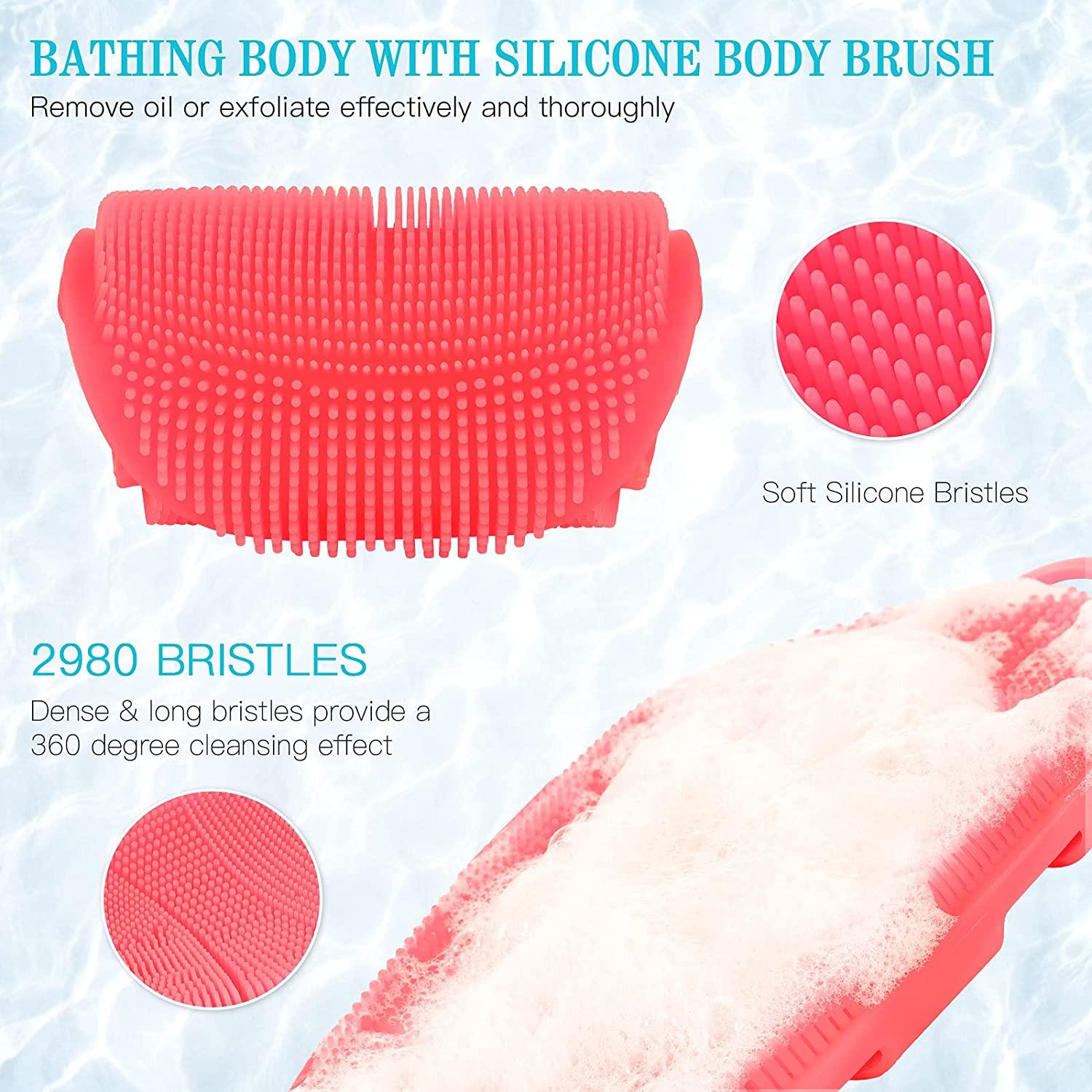 INNERNEED Silicone Body Scrubber Exfoliating Shower Brush for All