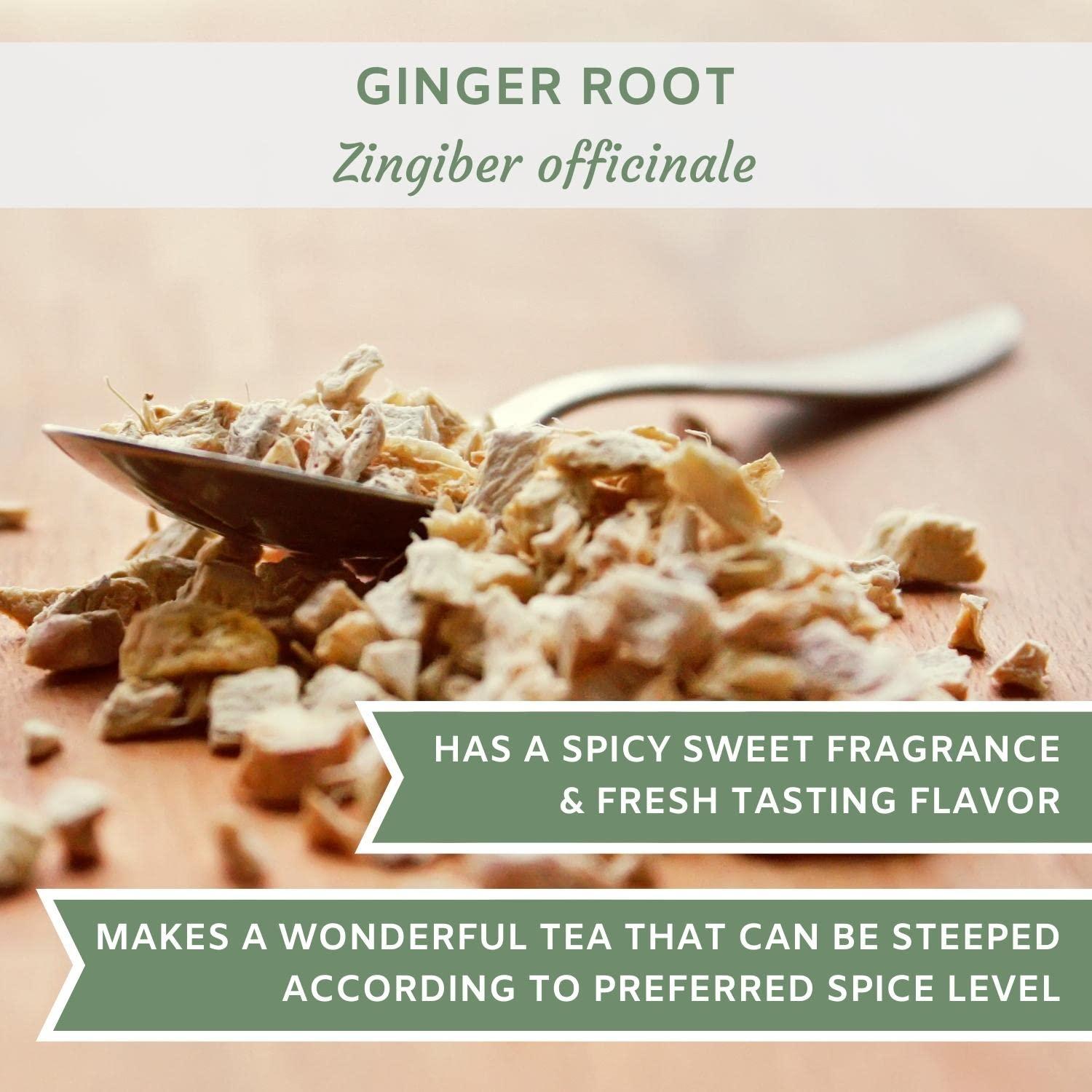 Organic Dried Ginger Root 1 lb. (16 oz.), USDA Certified Organic Ginger Root, Ginger Root Spice