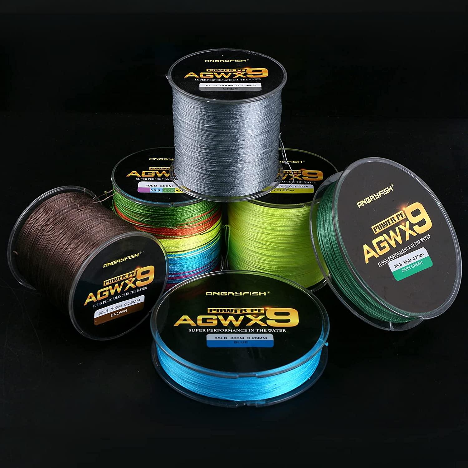 ANGRYFISH AGWX9 Braided Fishing Line,Cost-Effective Superline