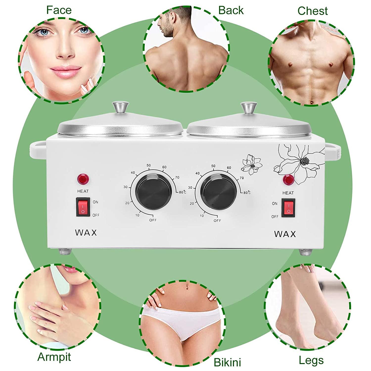 Professional Dual Wax Warmer for Hair Removal - Adjustable