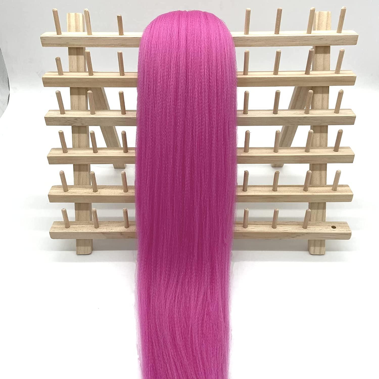 Pre stretched Braiding Hair 30Inch Long Purple Pink Kanekalon Braiding
