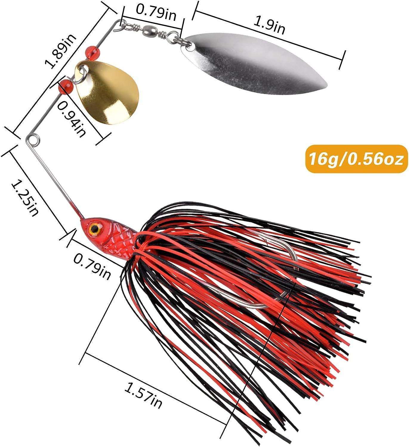 Red Eye Wiggler Fishing Lure - 1 Oz Nickel Back Classic Spoon For Pike &  Trout