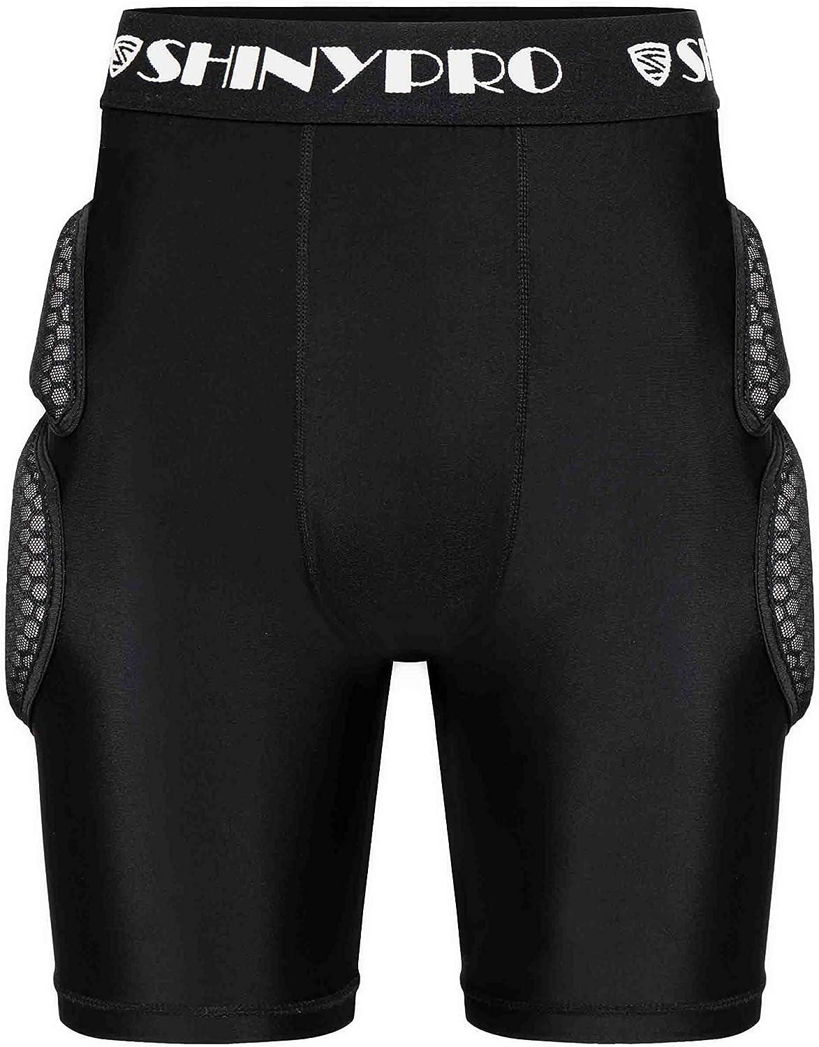 SHINYPRO Protective Padded Shorts for Snowboard and Skate,Overall 3D  Protection,Butt and Tailbone Heavy Duty Protection Medium