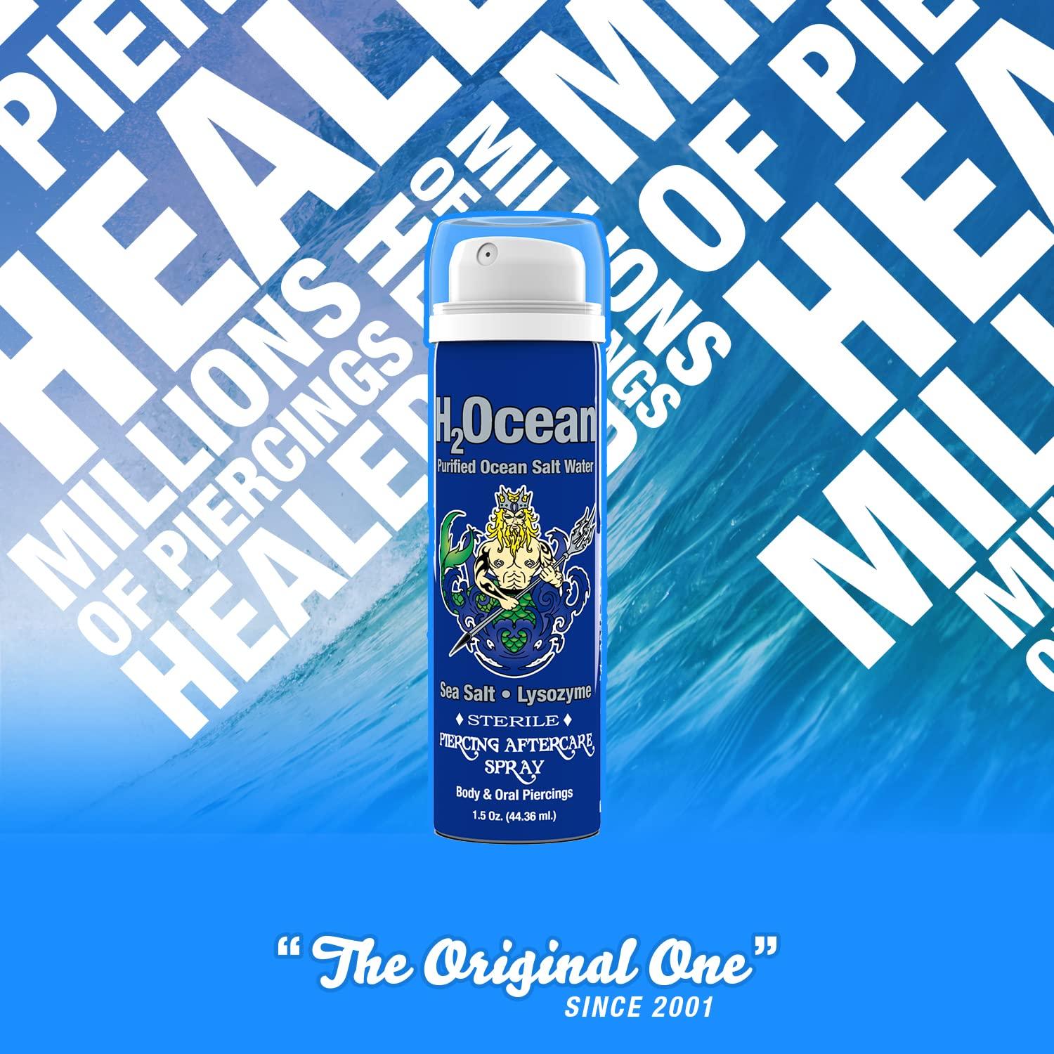 H2Ocean Piercing Aftercare Spray, Sea Salt Keloid & Bump Treatment
