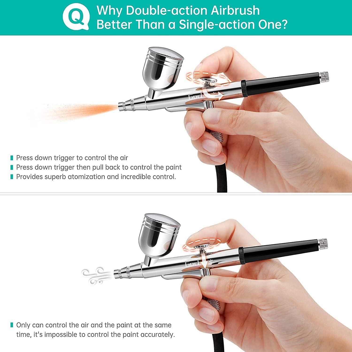 Dual-Action Airbrush Kit Black