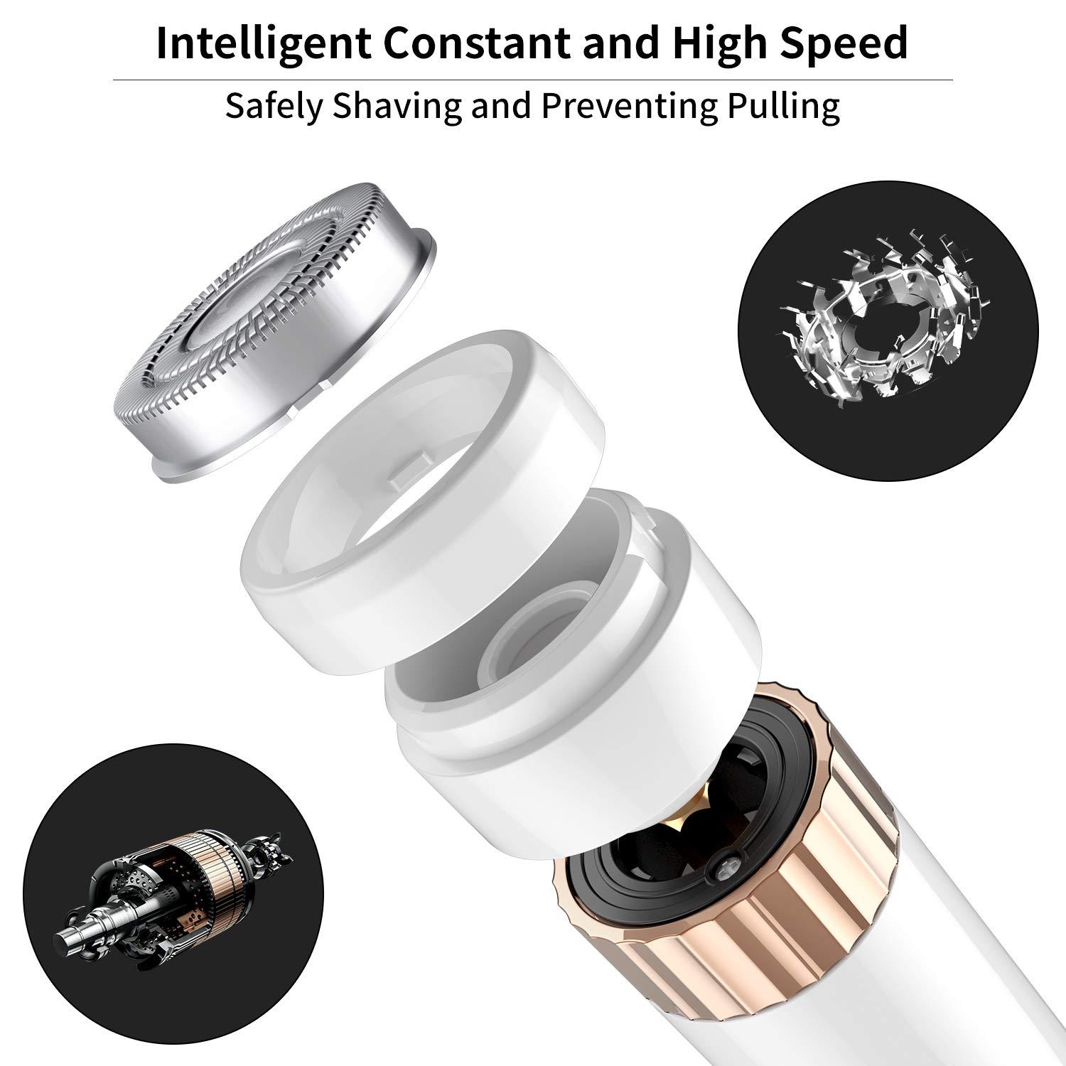 brori Electric Facial Shaver Razor for Women Bikini Trimmer Painless