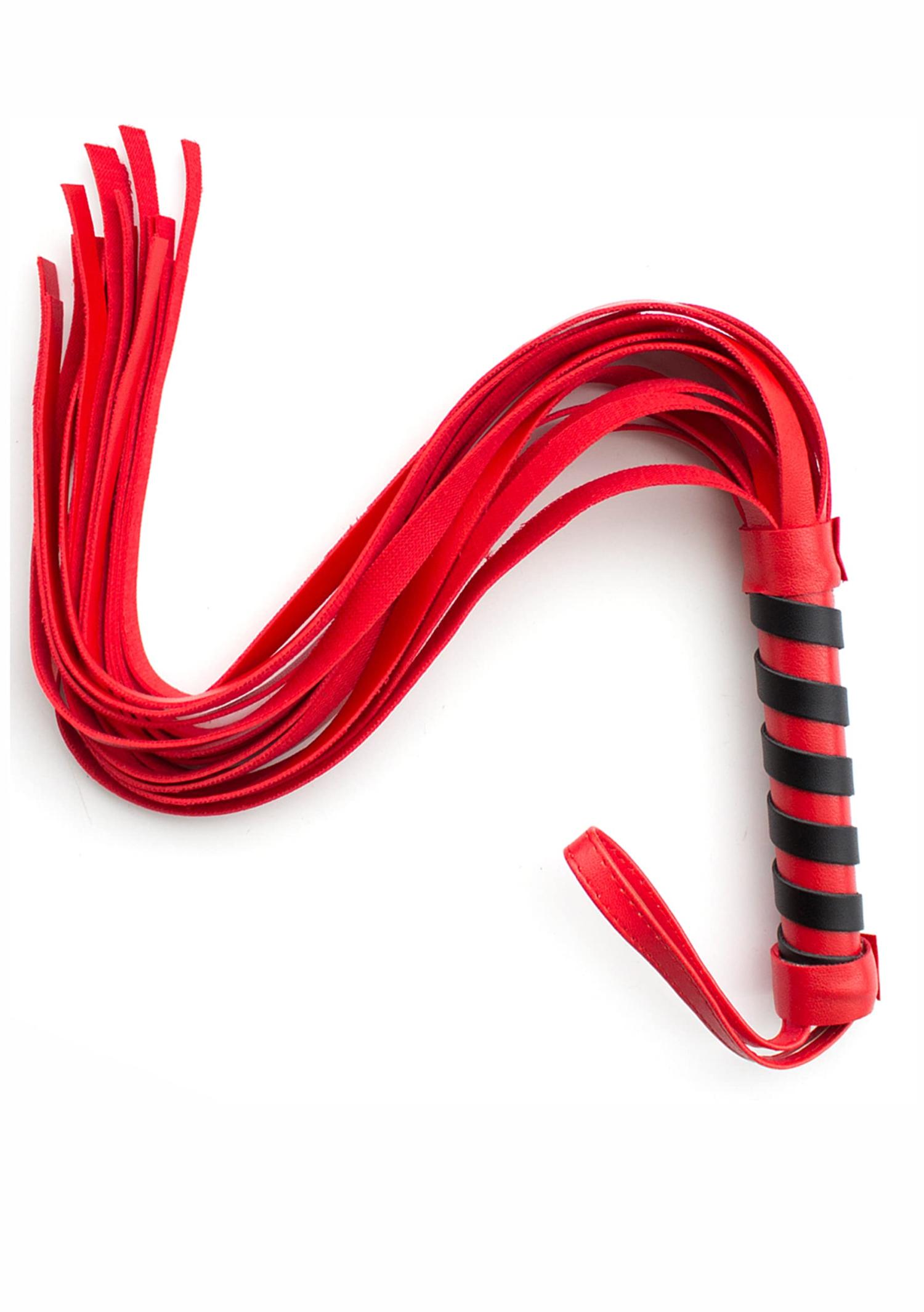 Horse Red Whip Faux Leather 17.5" Equestrian Whip Red Riding Horse Whip