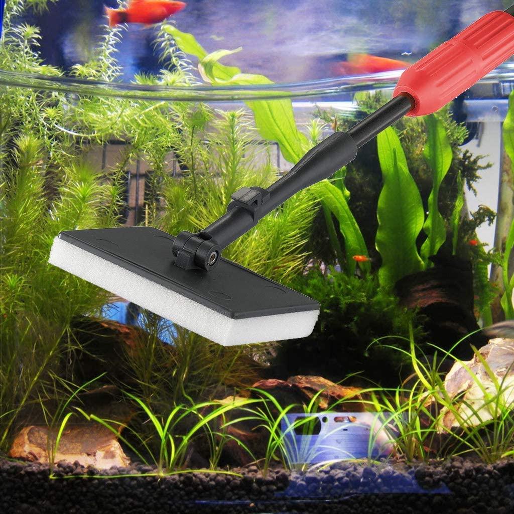 UPETTOOLS Aquarium Cleaning Tool 6 in 1 Fish Tank Cleaning Kit Algae  Scraper Scrubber Pad Adjustable Long Handle Fish Tank Brush Cleaner Set (6  in 1 Cleaning Kit) (6 in 1 Cleaning Tools)