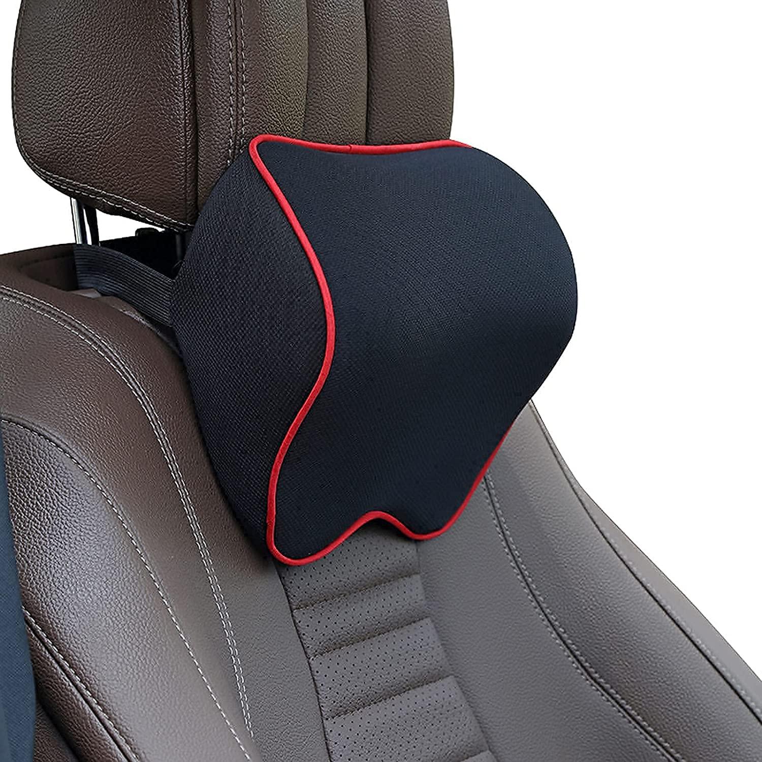 Car Seat Neck Pillow and Lumbar Support Cushion Kit, Relieve Neck Pain &  Muscle Tension and Lumbar/Back Pain Relief, Memory Foam for Car Driving  Home Office 