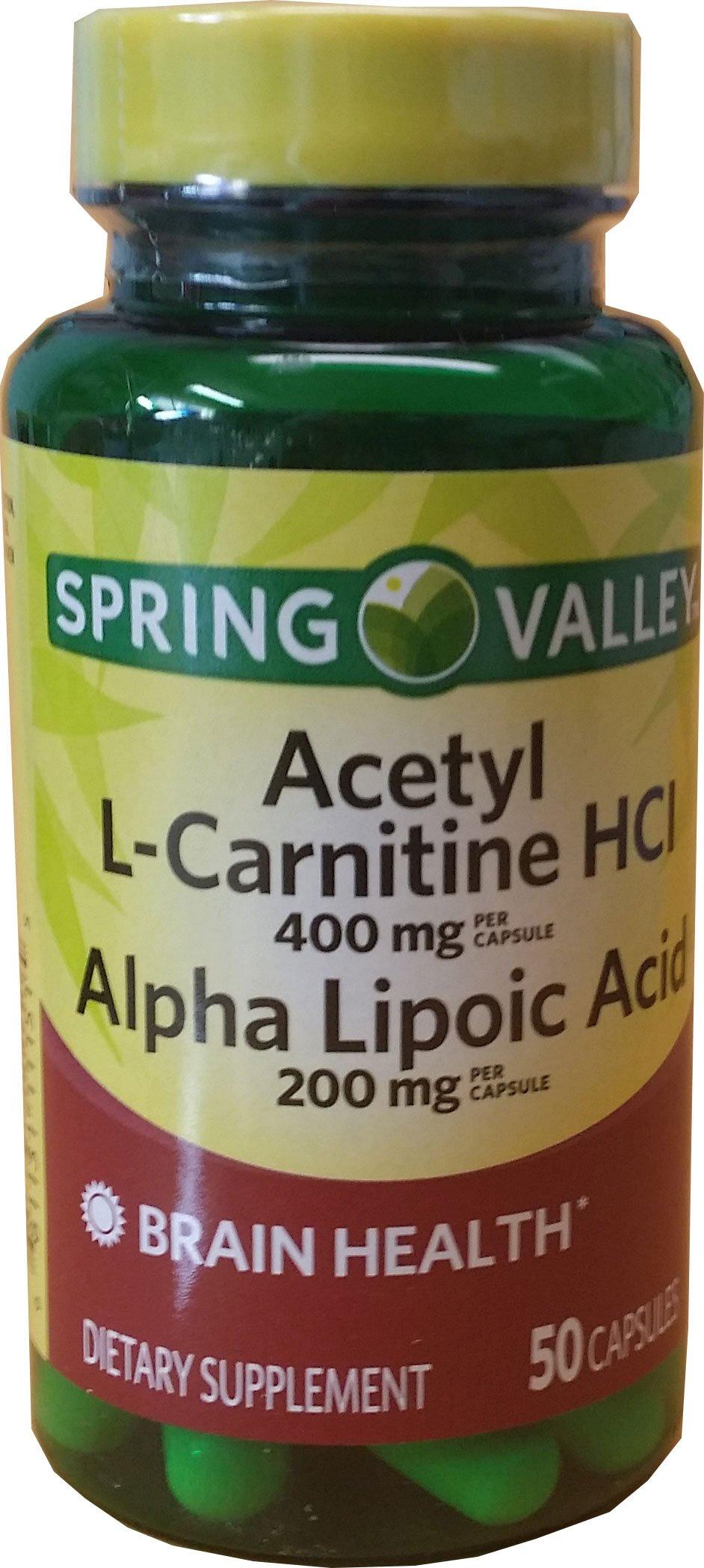 Spring Valley - Acetyl L-Carnitine 800mg Plus Alpha Lipoic Acid 400mg ...