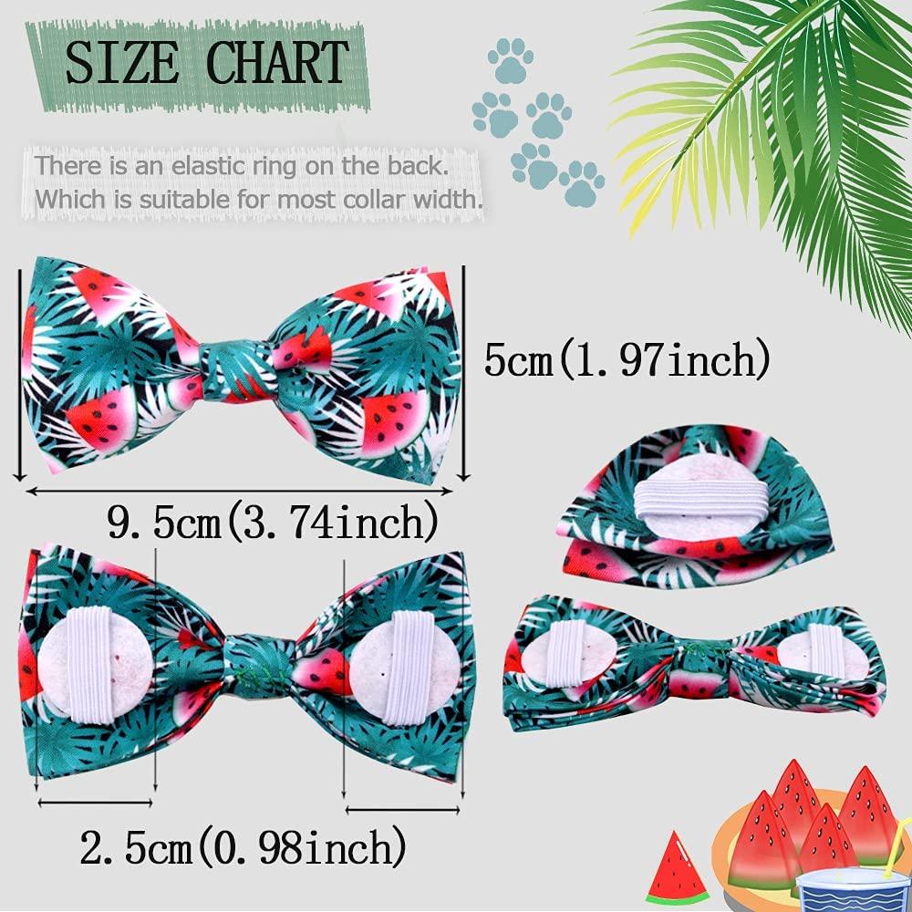 Mruq Pet 8Pcs Small Dog Collar Bow Ties Adjustable Fruit Animal