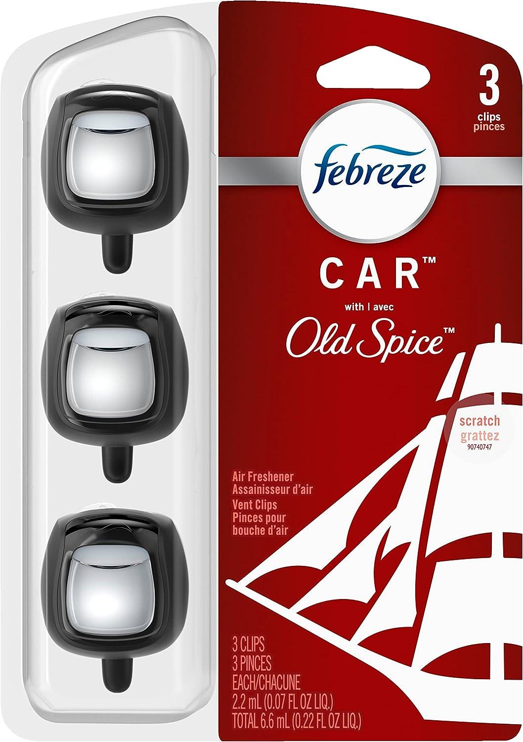 Febreze Old Spice Car Air Fresheners, Old Spice Scent, Odor