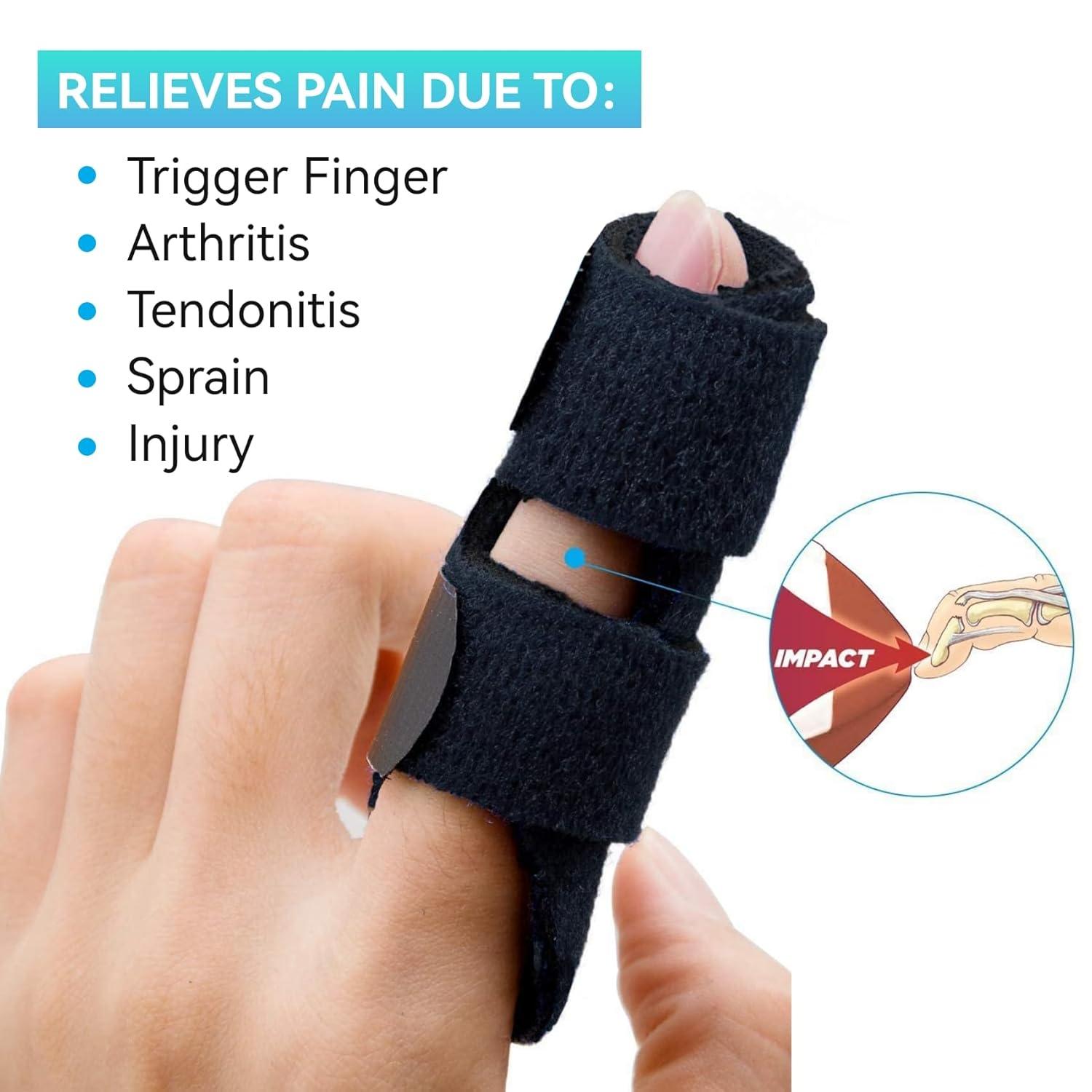 Finger Splint for Trigger Finger Relief - Arthritis Pain & Sprain ...