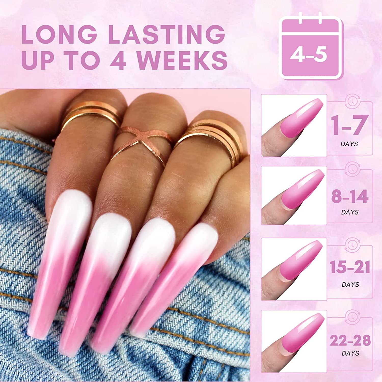 Makartt Poly Nail Gel Kit White, Clear, Black, Pink 4 Neutral