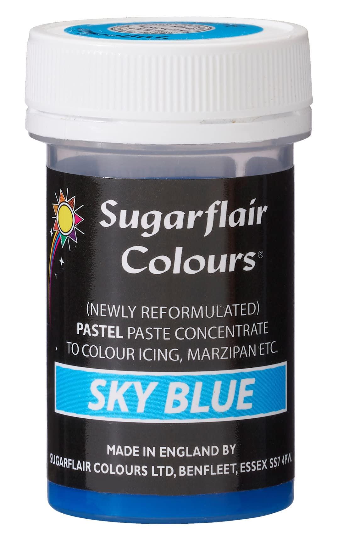 Sugarflair Sky Blue Pastel Food Colouring Paste Highly Concentrated for