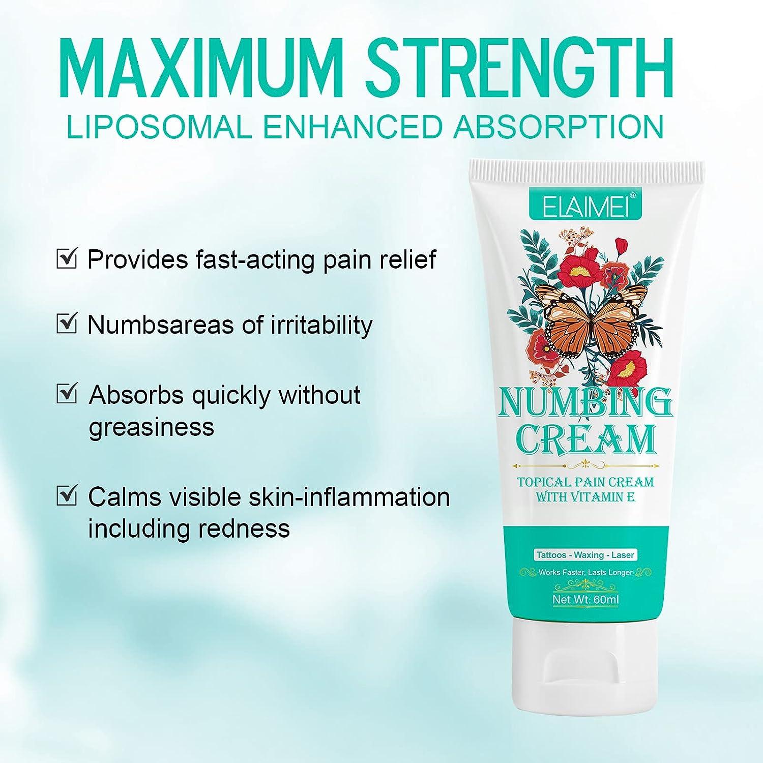 Tattoo Numbing Cream 2.02 oz Tattoo Numbing Cream Before Tattoo 68 Hours Maximum Strength