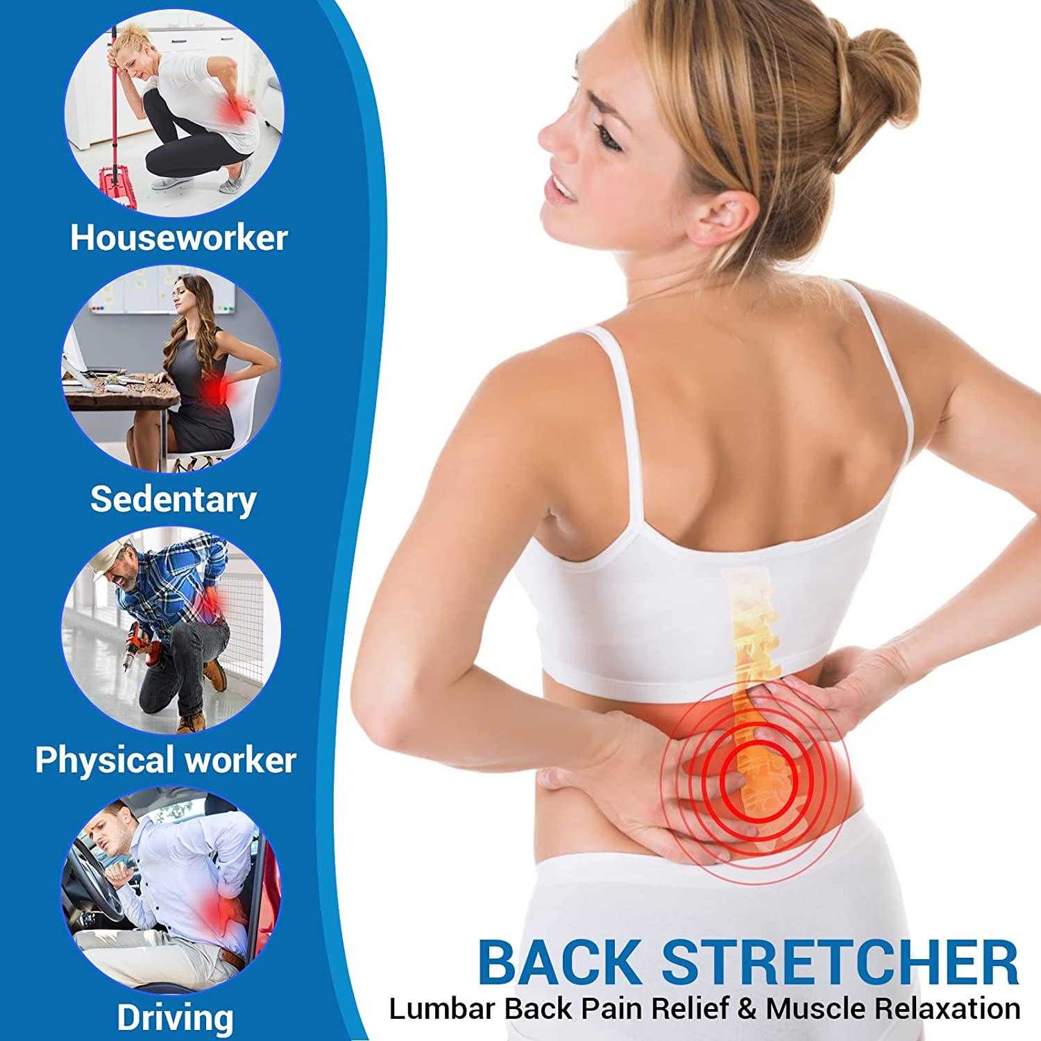 Back Stretcher for Lumbar Pain Relief, 4-Level Adjustable Spine Board Back  Cracker by KapStrom