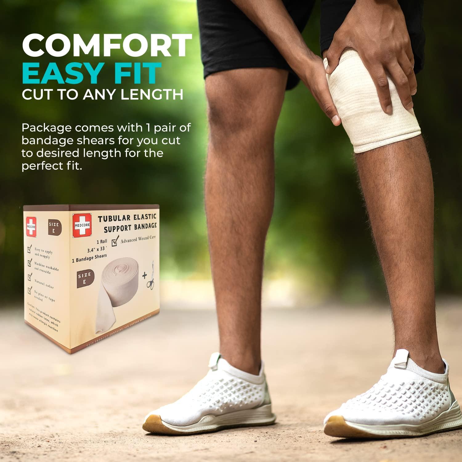 Premium Elastic Tubular Medical Bandage Size E 3.4 inches x