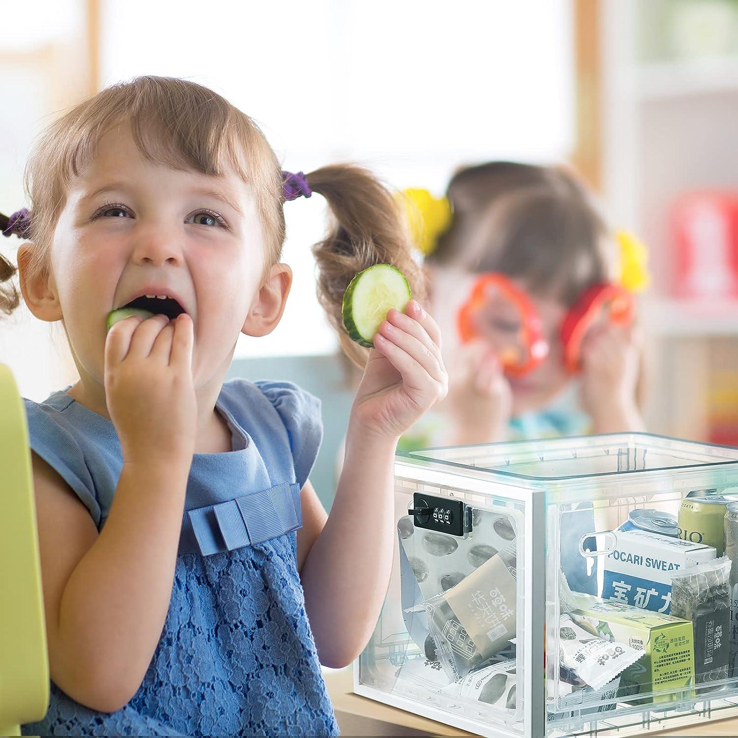 Yalikop Lockable Box Medicine Lock Box for Safe Medication Plastic Clear Lockable Storage Box