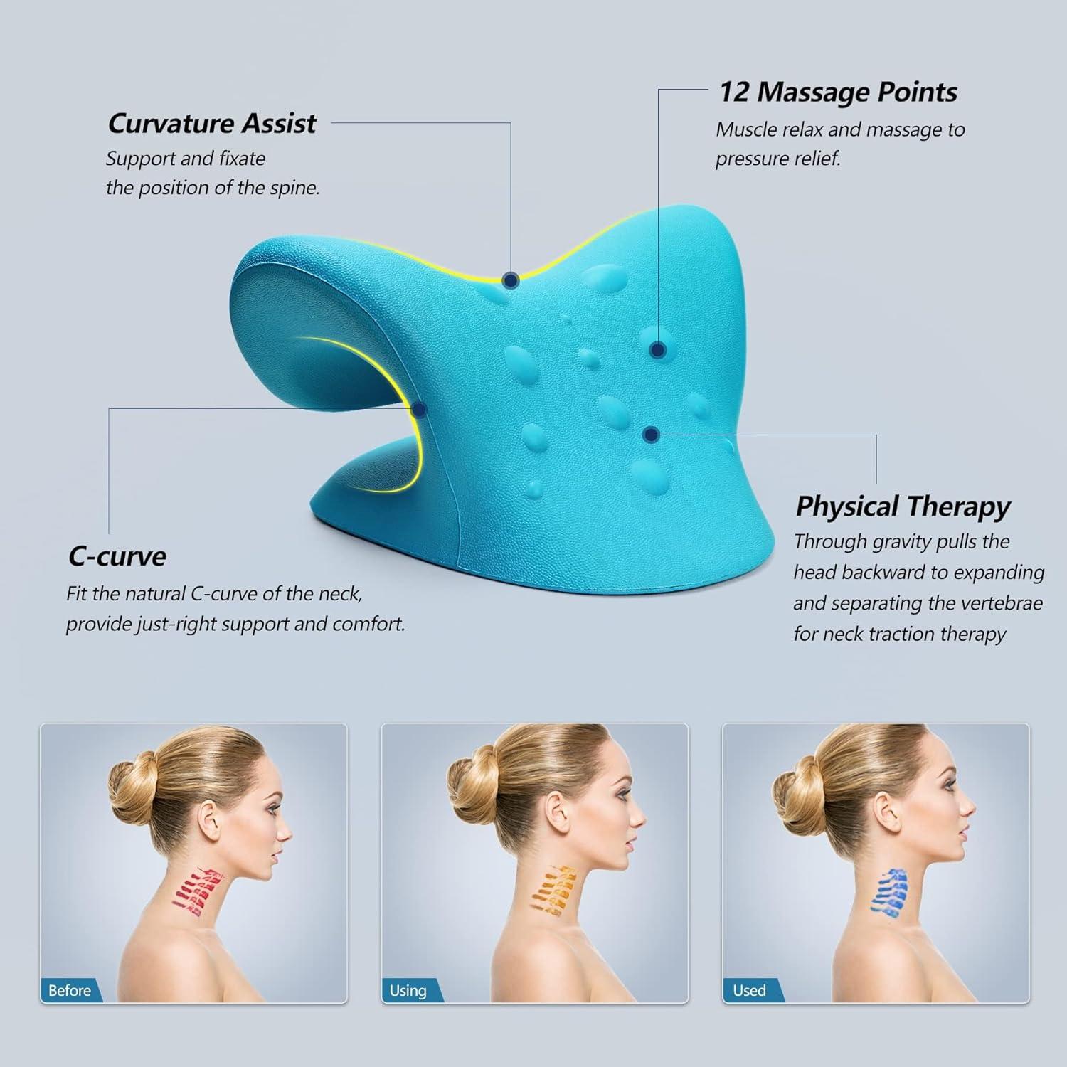 Amaaz Neck Cloud Cervical Traction Pillow with Memory Foam