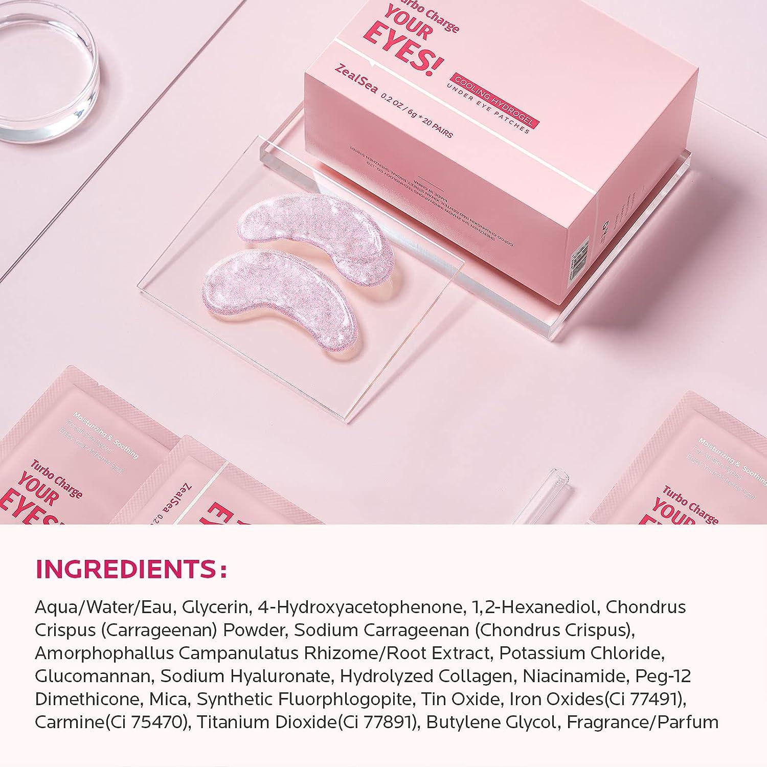 ZealSea 20 Pairs Under Eye Masks - Hydrating Gel Patches for