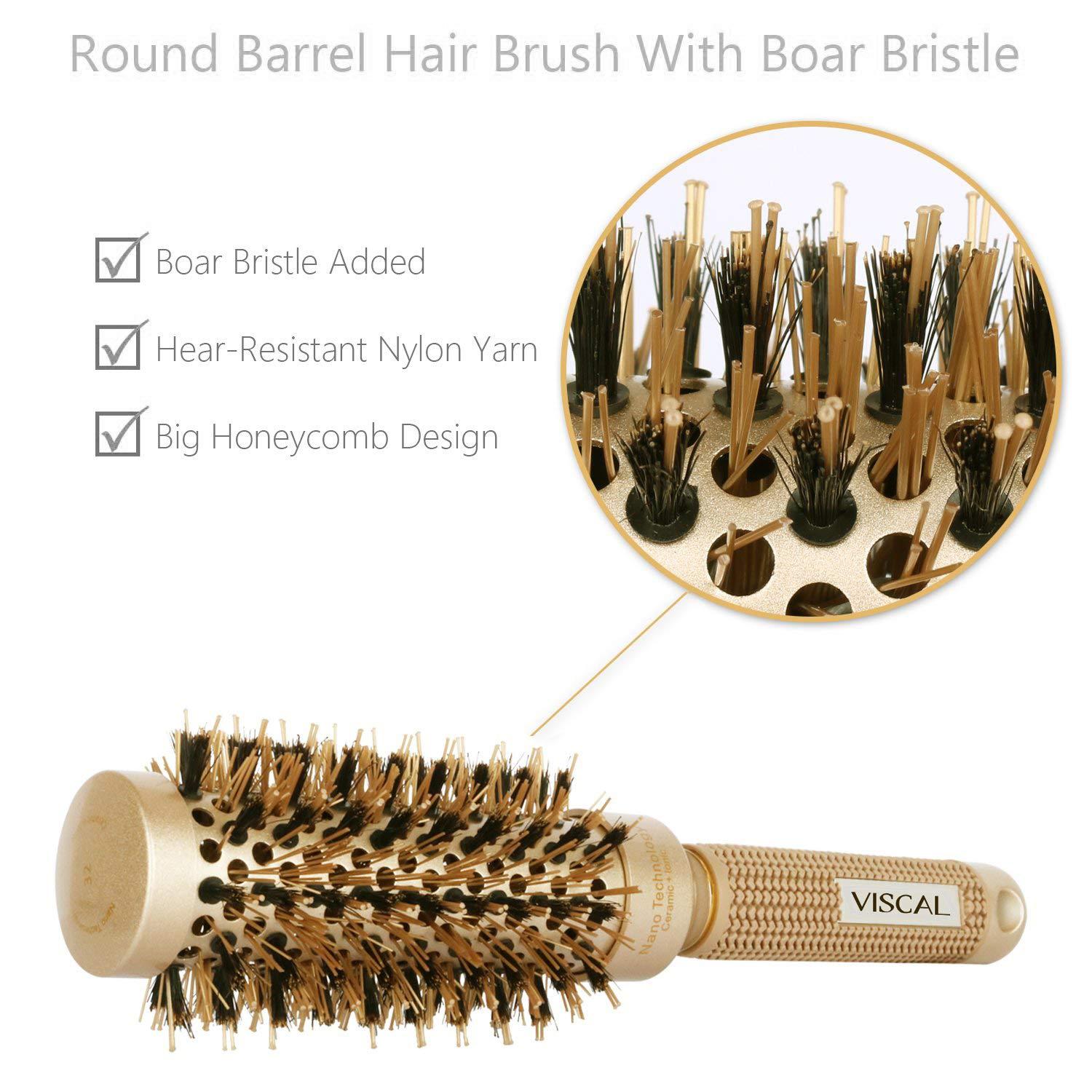 VISCAL Nano Thermal Ceramic & Ionic Round Hair Brush Large Round Hair