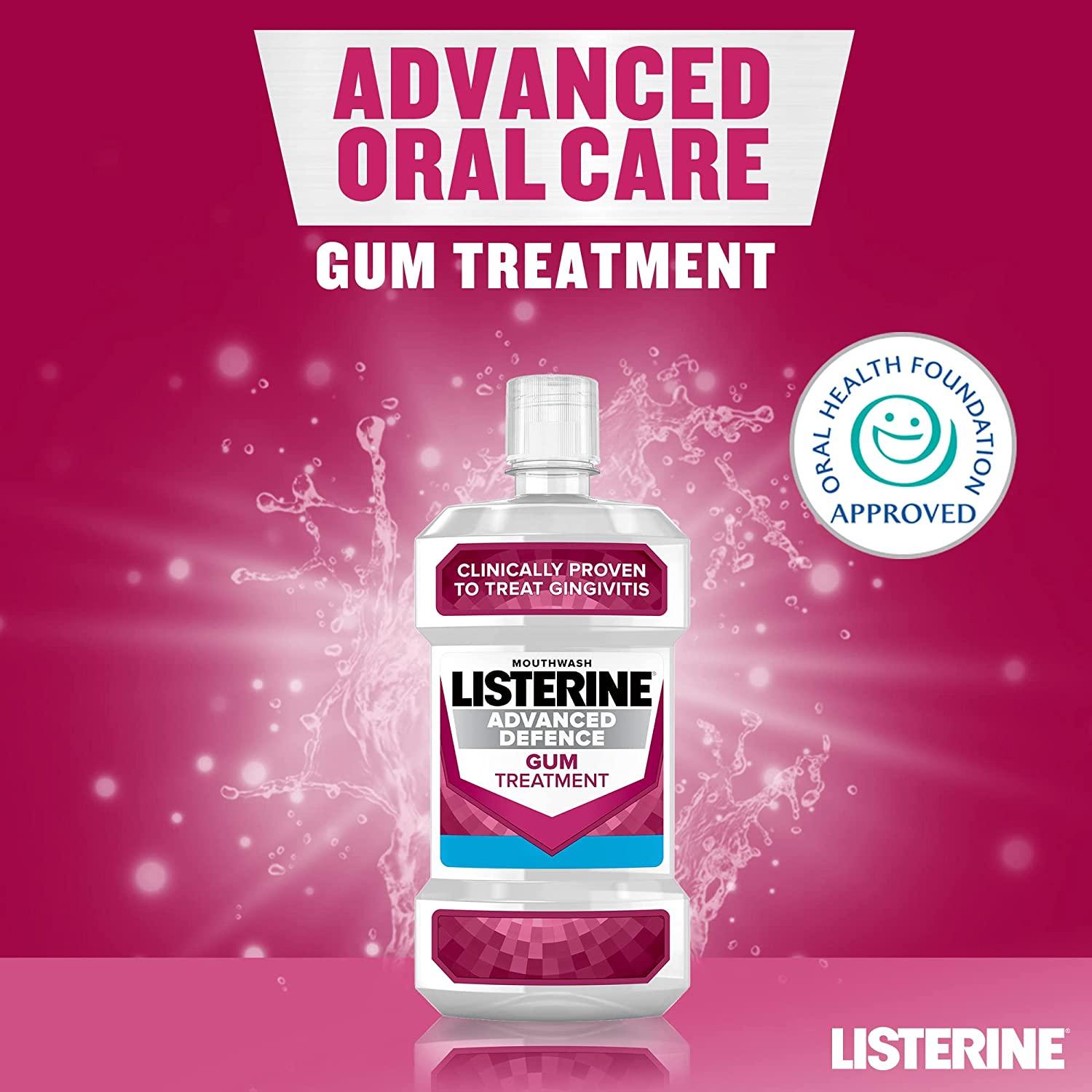 Listerine Advanced Defence Gum Treatment for Gingivitis 500ml 16.9 Fl