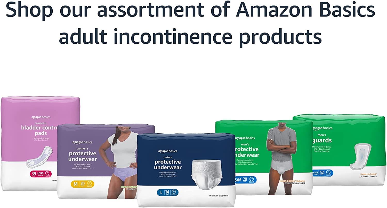 Basics Incontinence Underwear for Men, Maximum Absorbency, 2X-Large,  42 Count, 3 Packs of 14 (Previously Solimo) 2X-Large (Pack of 42)