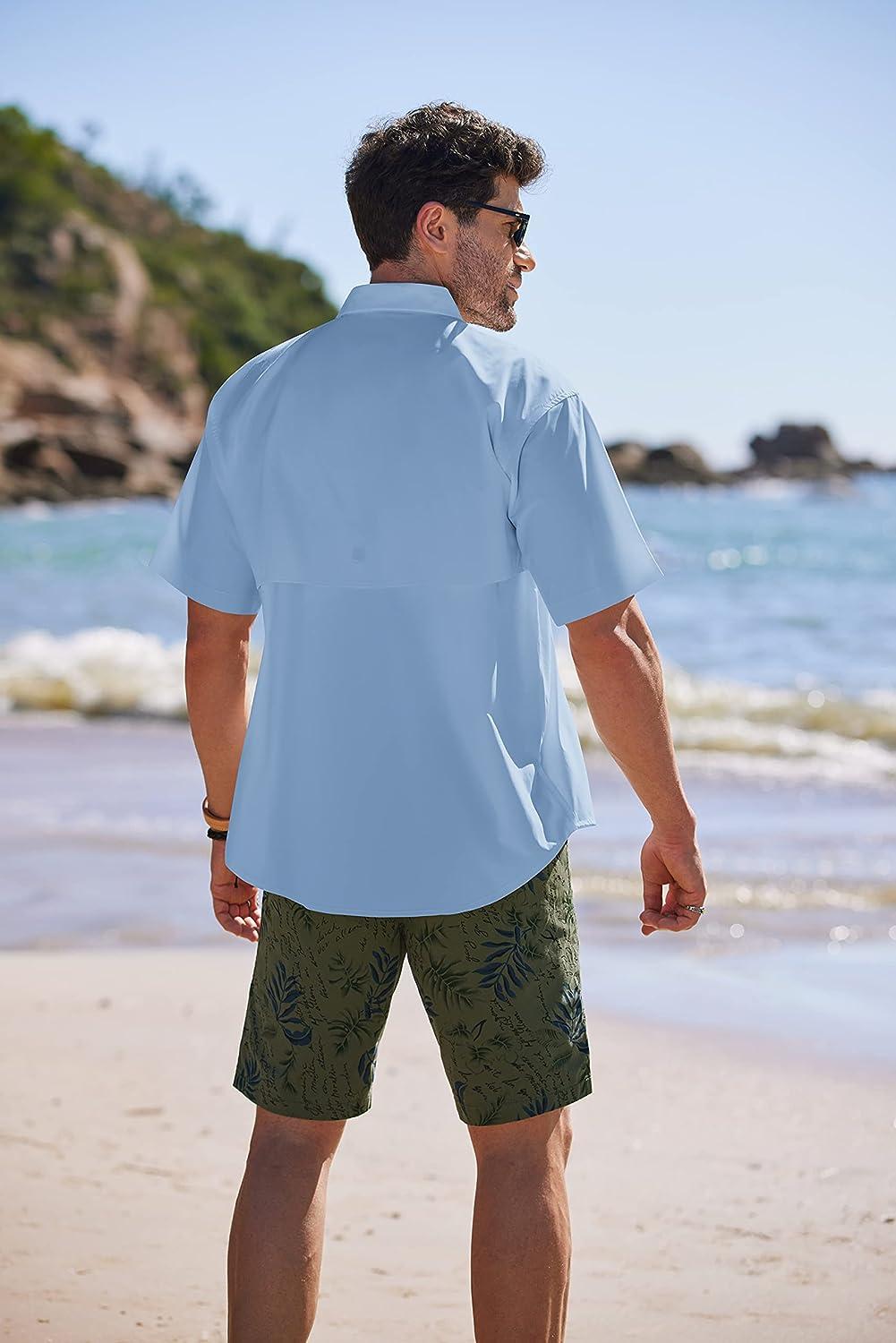 COOFADNY Men's Fishing Shirt Performance Waterproof Dry SPF Hiking