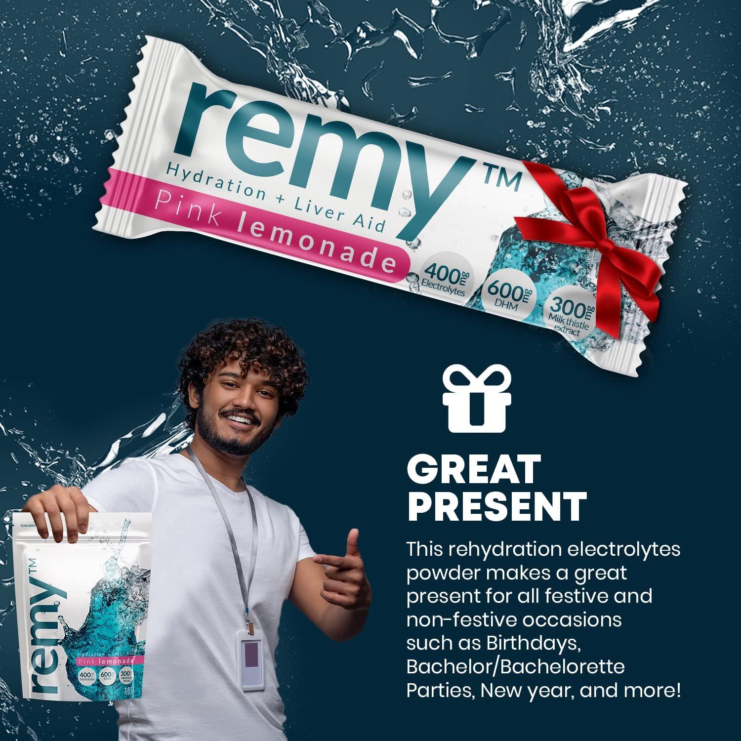 Remy Hydration + Liver Aid Electrolyte Powder Packets Hangover Relief