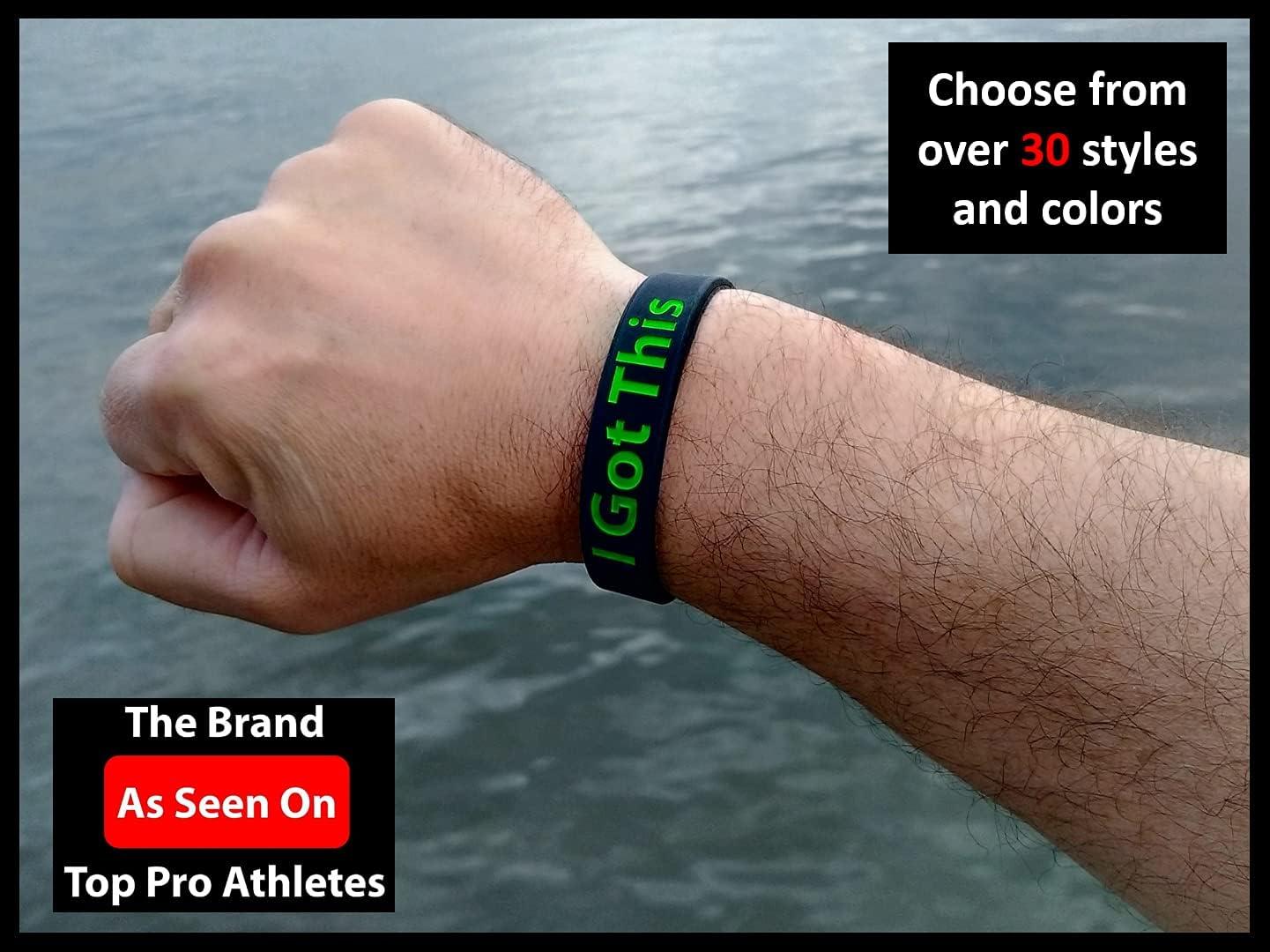 Motivational Wristbands Worn by Pro Athletes Silicone Rubber Inspirational Bracelets Focus