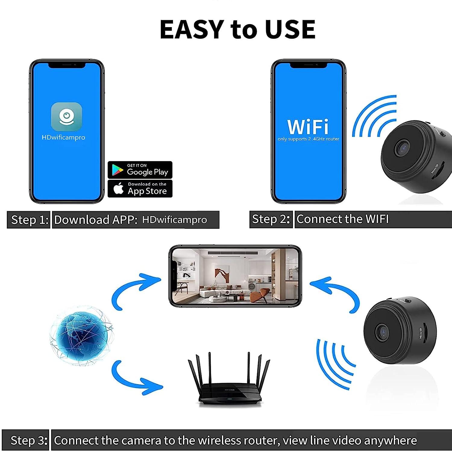comment installer mini camera wifi sur mobile a distance 