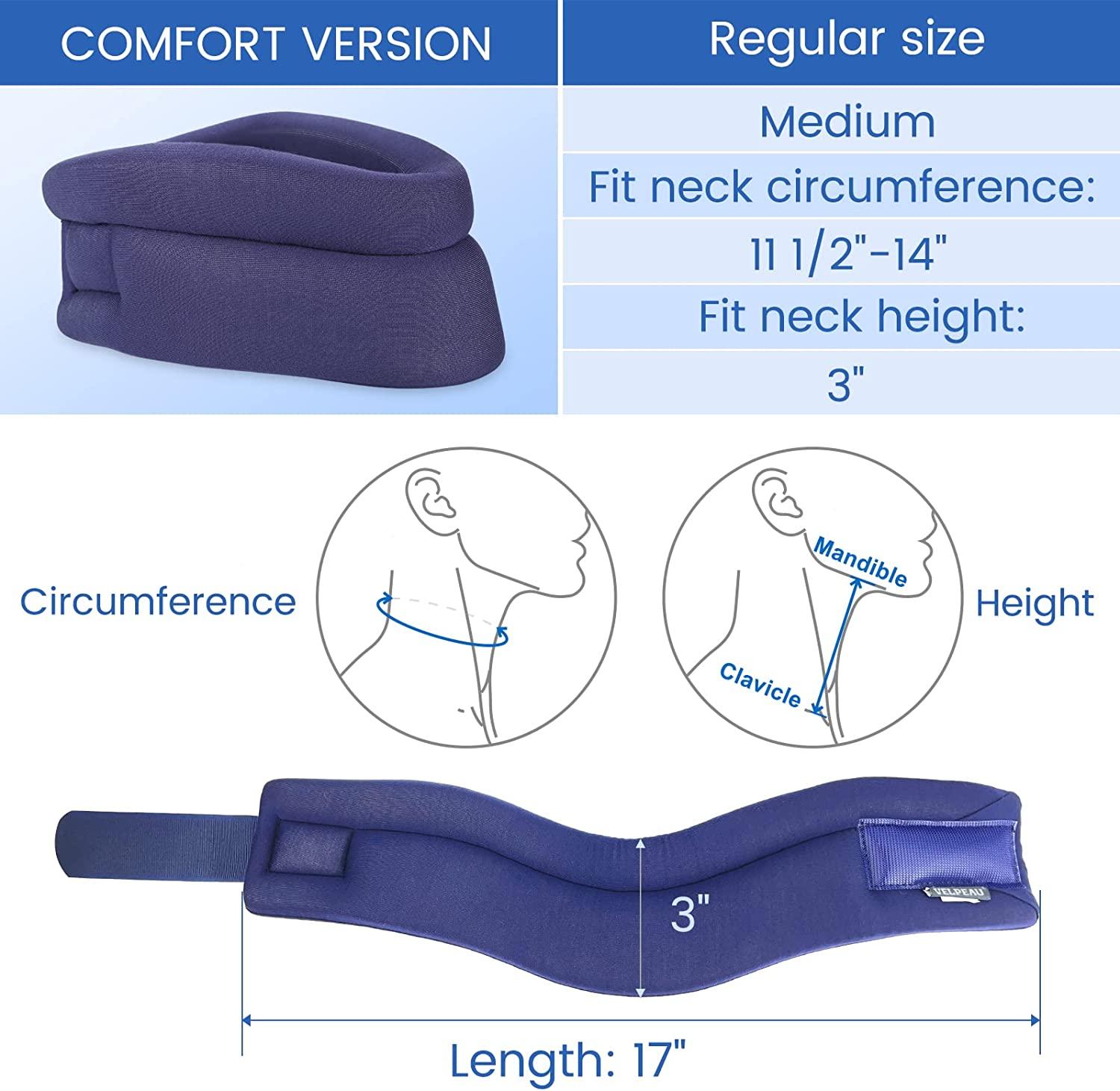 VELPEAU Neck Brace Foam Cervical Collar Soft Neck Support Relieves