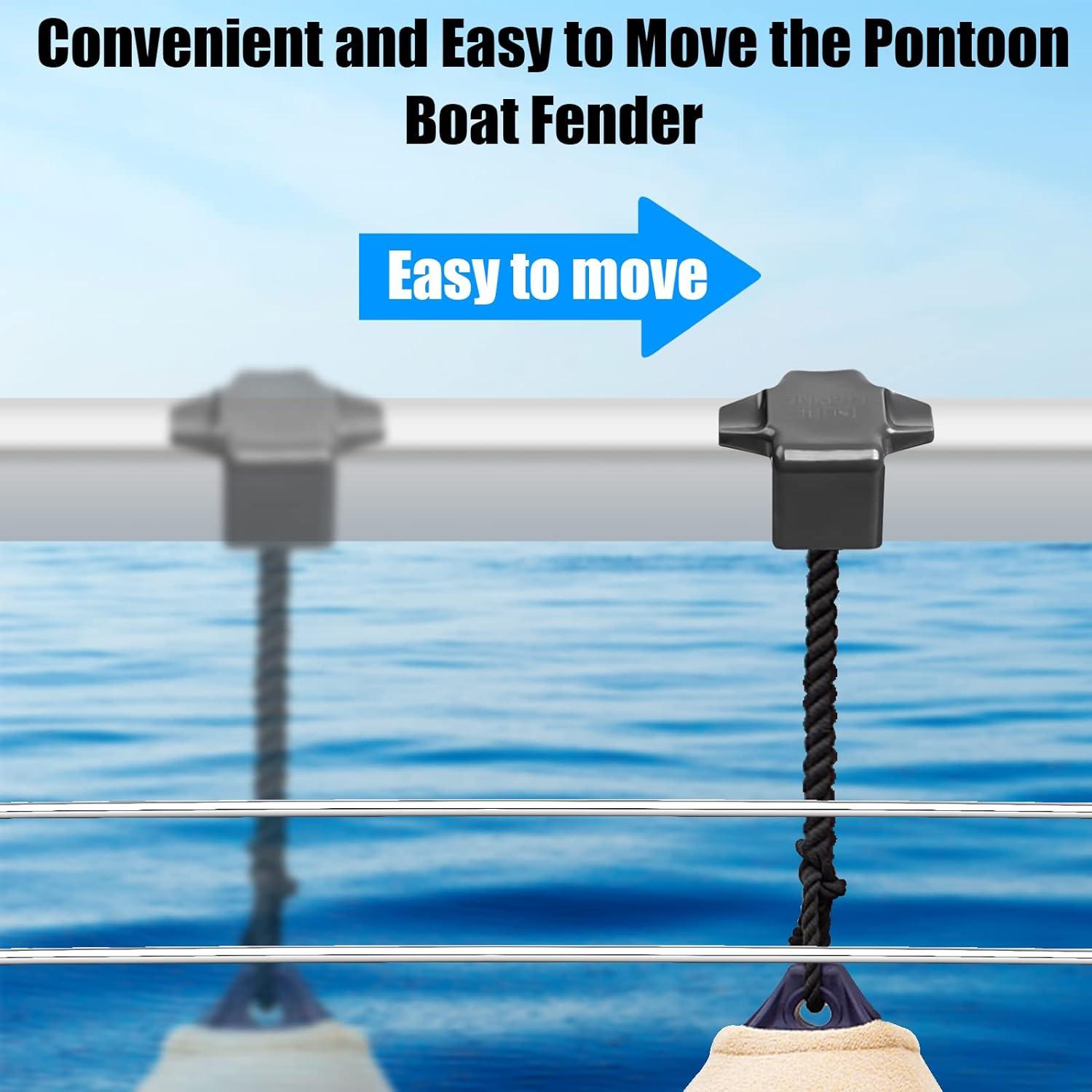 Ctemnpho Boat Bumper Clips Pontoon Boat Square Rail Fender Clips for