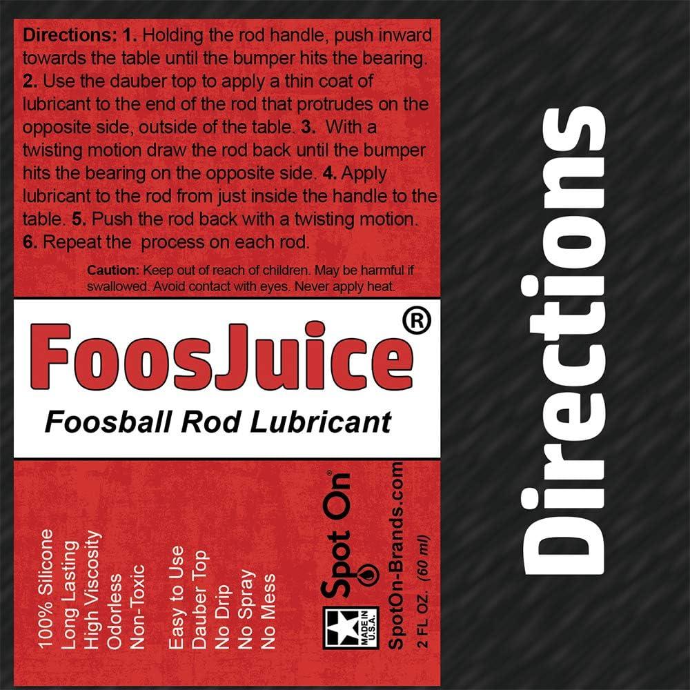 Spot On FoosJuice 100 Silicone Foosball Rod Lubricant with Dauber Top