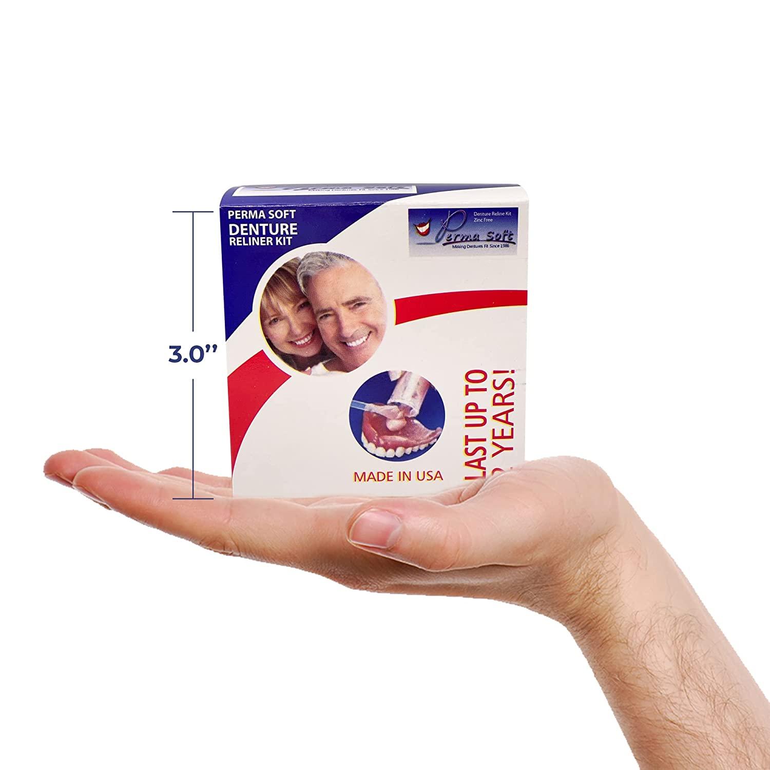 Perma Soft Denture Reliner Kit Relines 2 Denture Plates