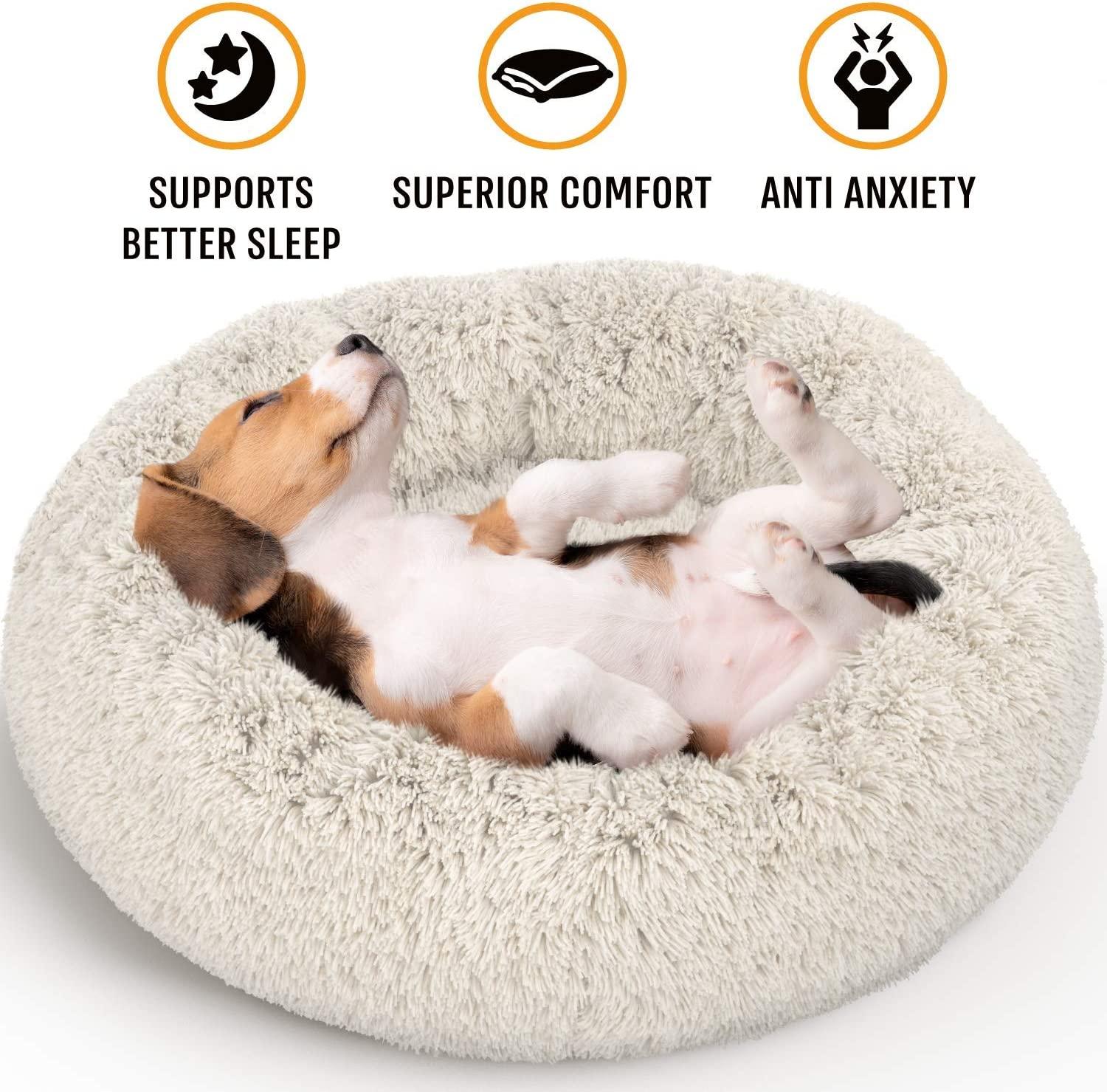 dog sleep calming bed