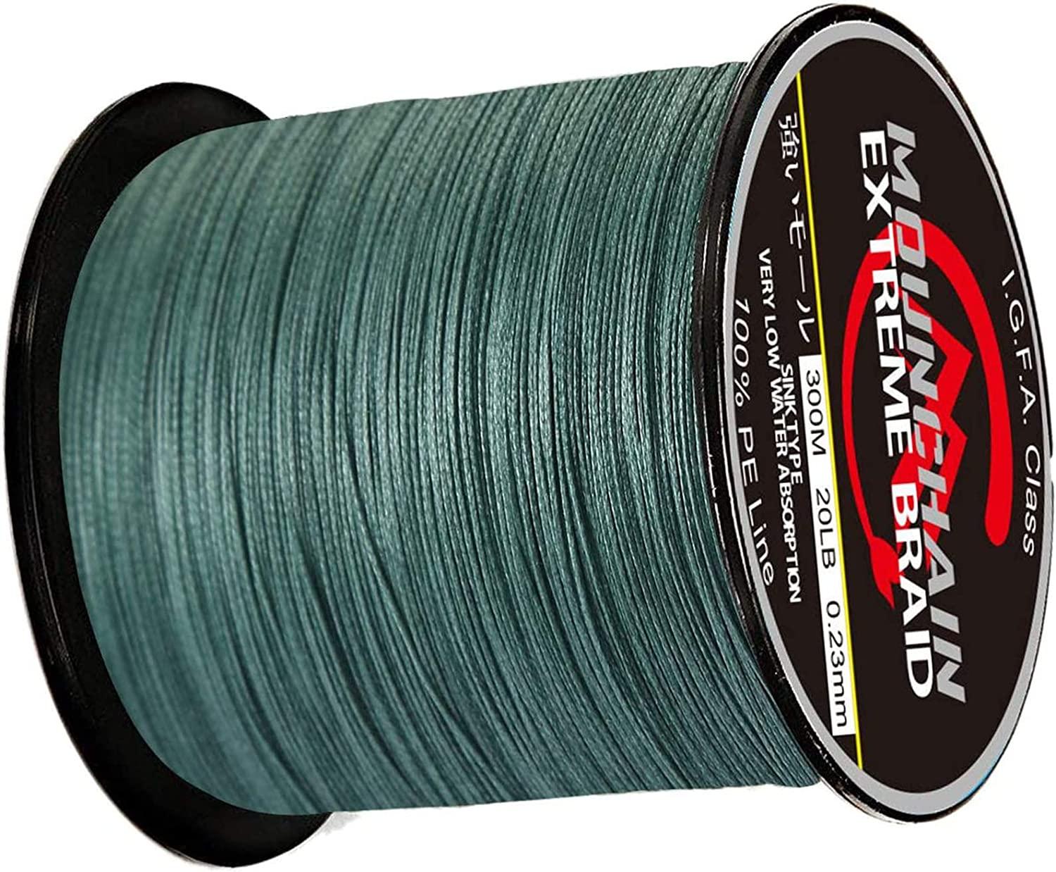 PATIKIL 328Yard/984Ft Braided Fishing Line 8 Strands, 80LB PE Braided Line  Abrasion Resistant Zero Stretch for Saltwater or Freshwater, Colored