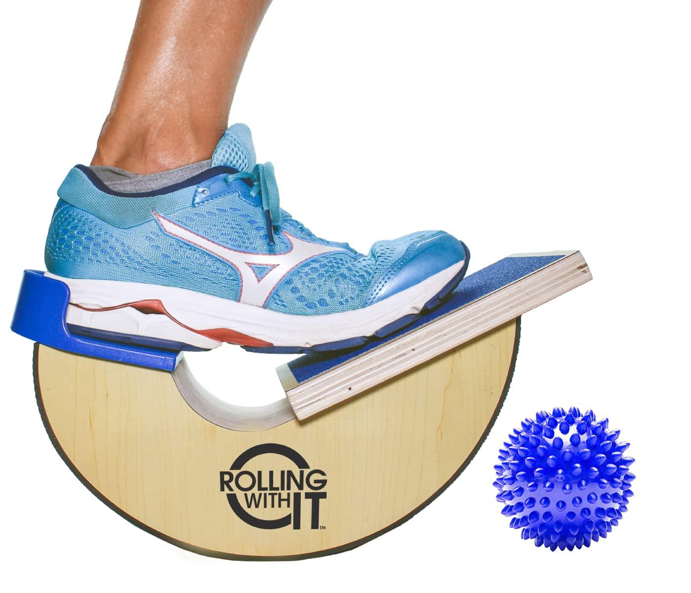 Rolling With It Premium Calf Stretcher and Foot Rocker for Plantar Fasciitis, Achilles