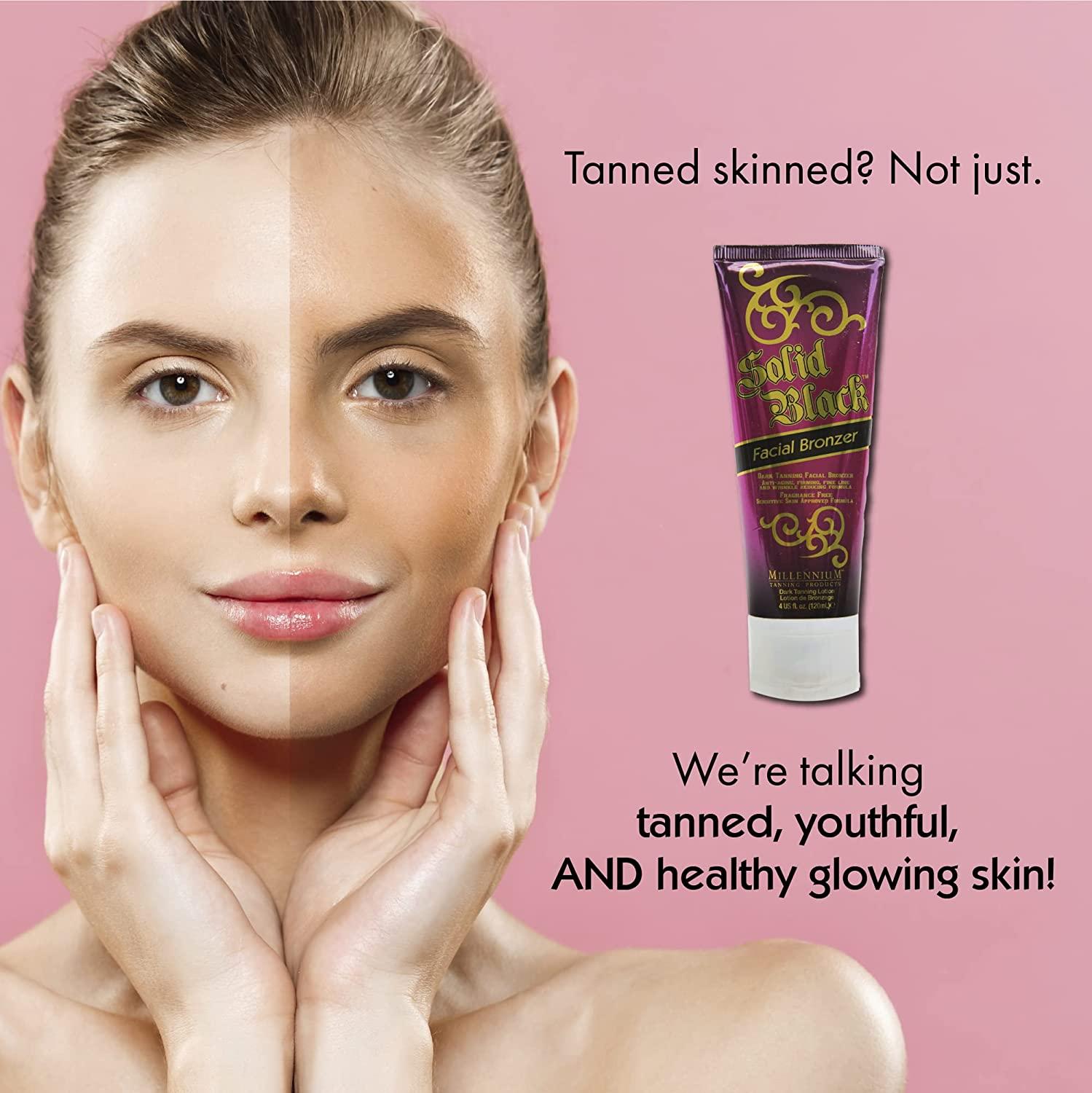 Millennium Tanning Solid Black Facial Bronzer, SkinFirming Tanning