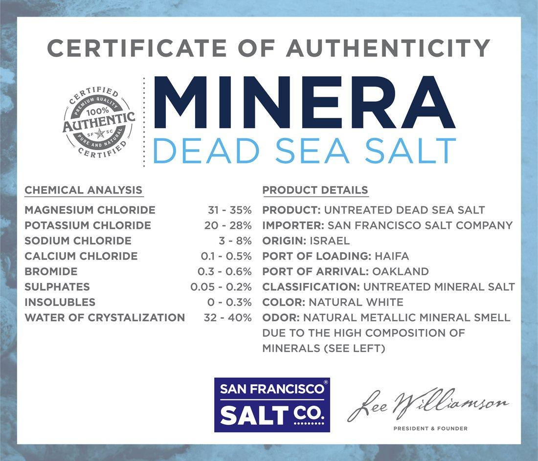 Minera Natural Dead Sea Salt 5 lbs. Bulk Fine Grain