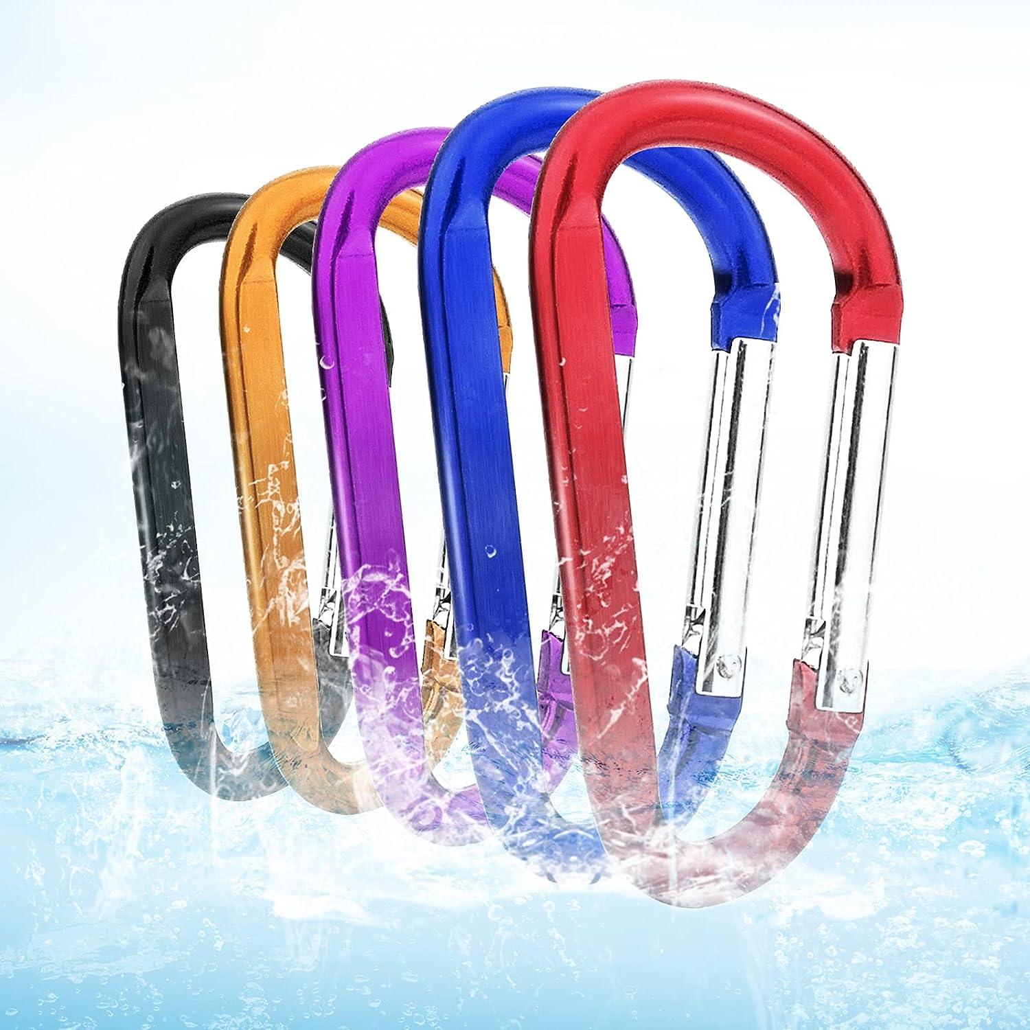 10 Pack 3'' Aluminum Spring Snap Hook Carabiner D Ring Carabiner Clip  Camping Accessories Fishing Hiking Traveling and Keychain Craebuer