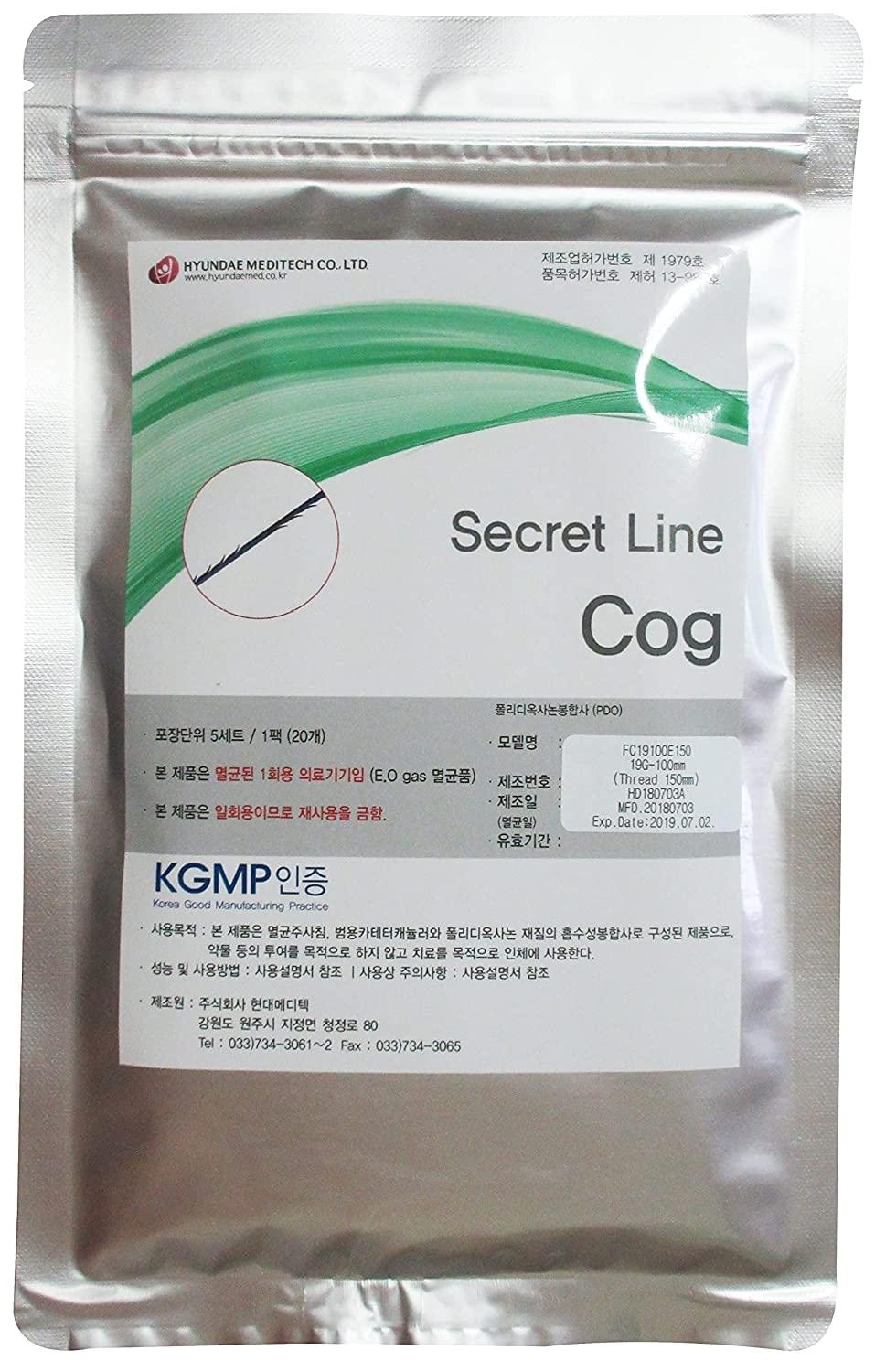 Secret Line PDO Fäden Für Face & Body Lifting – 24 Stück, Cog Type, 23G-60mm