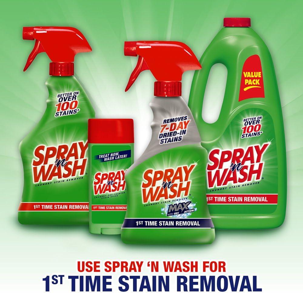 Spray N'Wash Pre-treat Laundry Stain Remover Bottles Clear 1.37