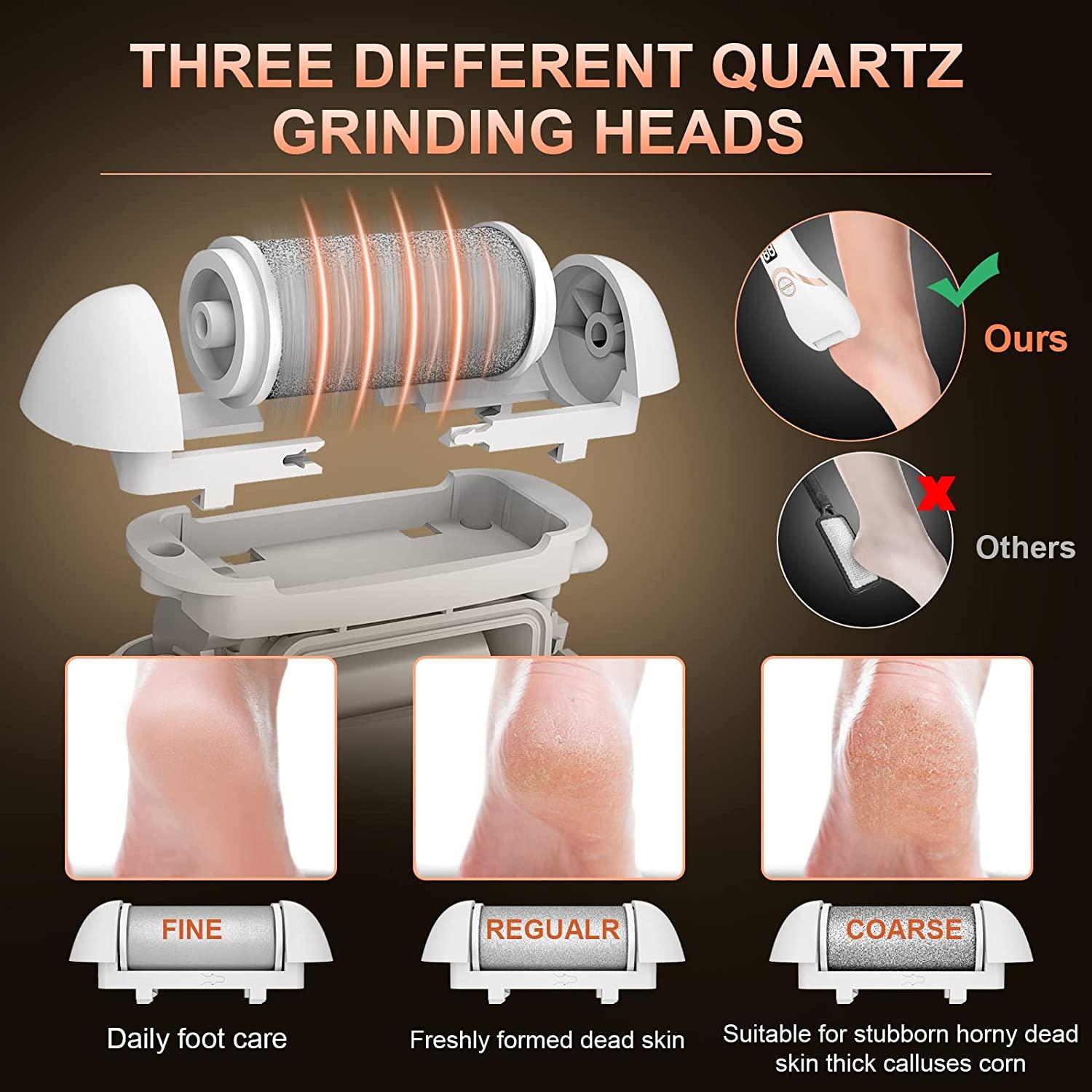 Electric Foot File Callus Remover for Feet, Rechargeable Pedicure Kit