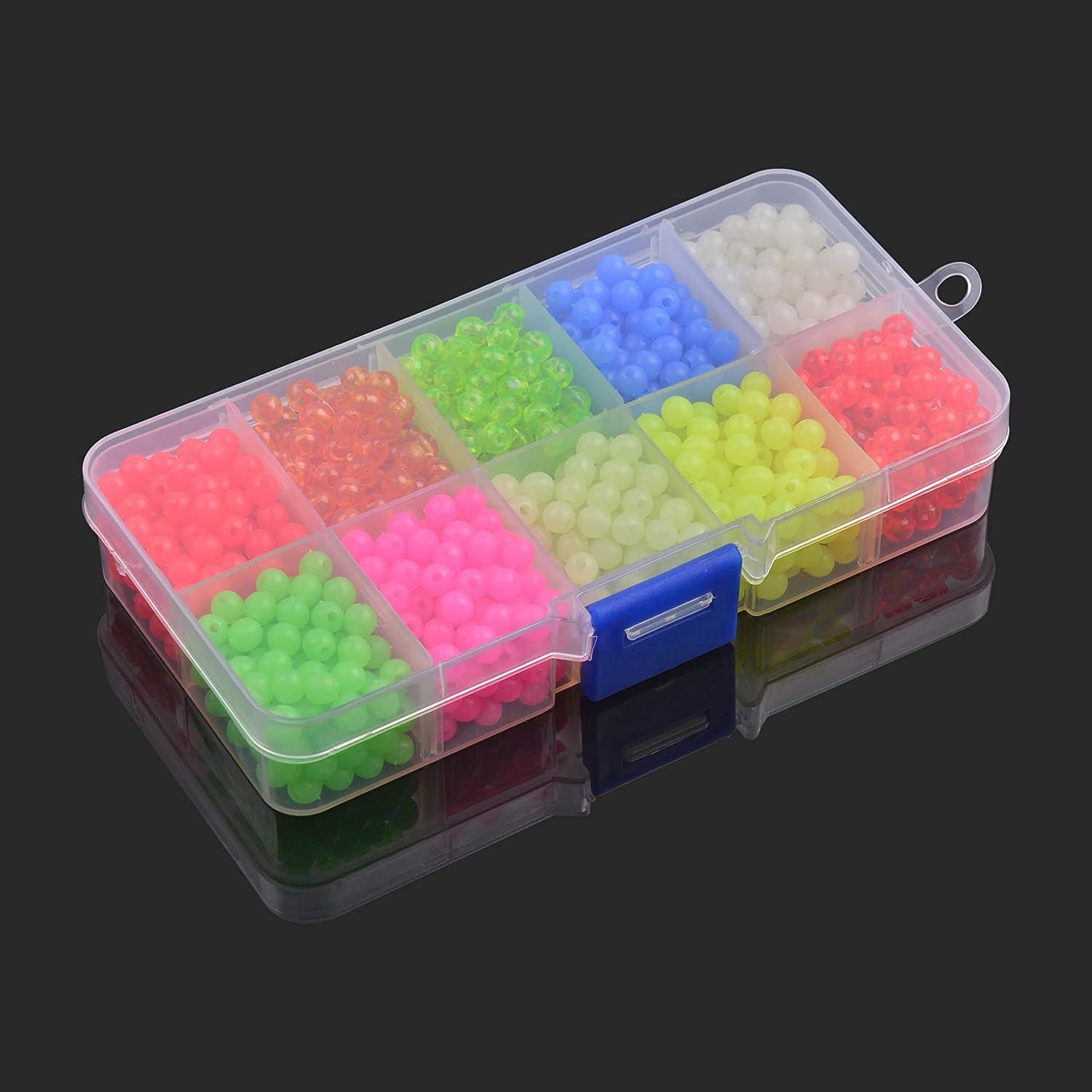 What is 8mm Glow Fishing Beads Soft Plastic Round Beads Rubber Soft Beads  Fishing Lures Accessories Box Green Fishing Bait Eggs