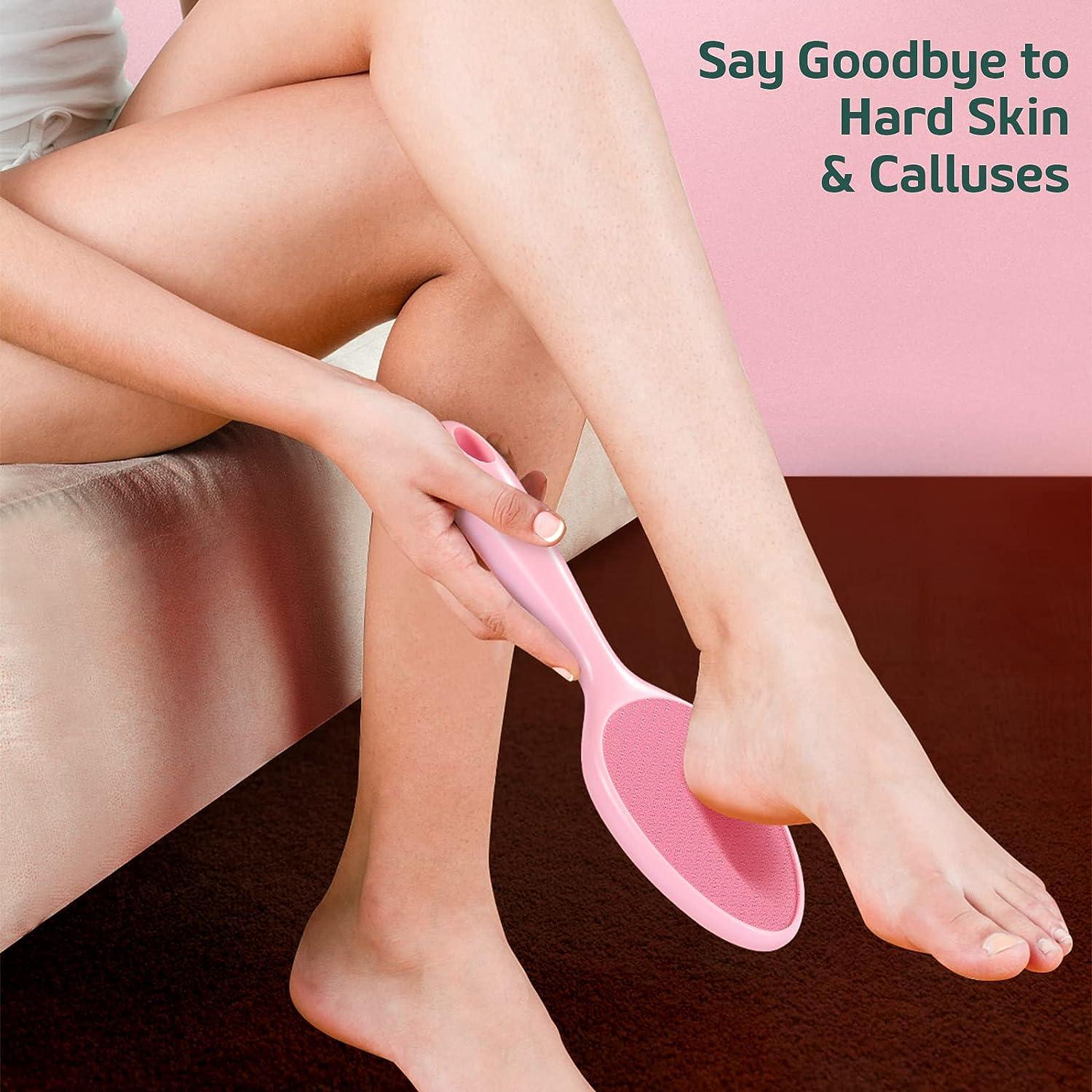 Sunivaca Glass Callus Remover Foot File for Feet - Feet Scrubber Dead Skin  Remover Pedicure Foot File Foot Buffer 2-Sided Glass Pedicure Tools for  Soft Feet Pink
